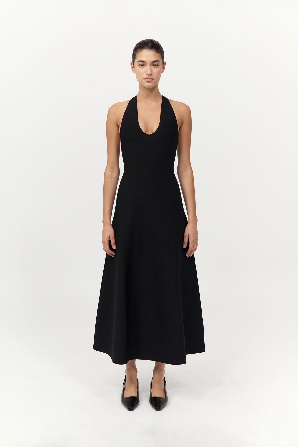 Sculpted Knit Dress - Black