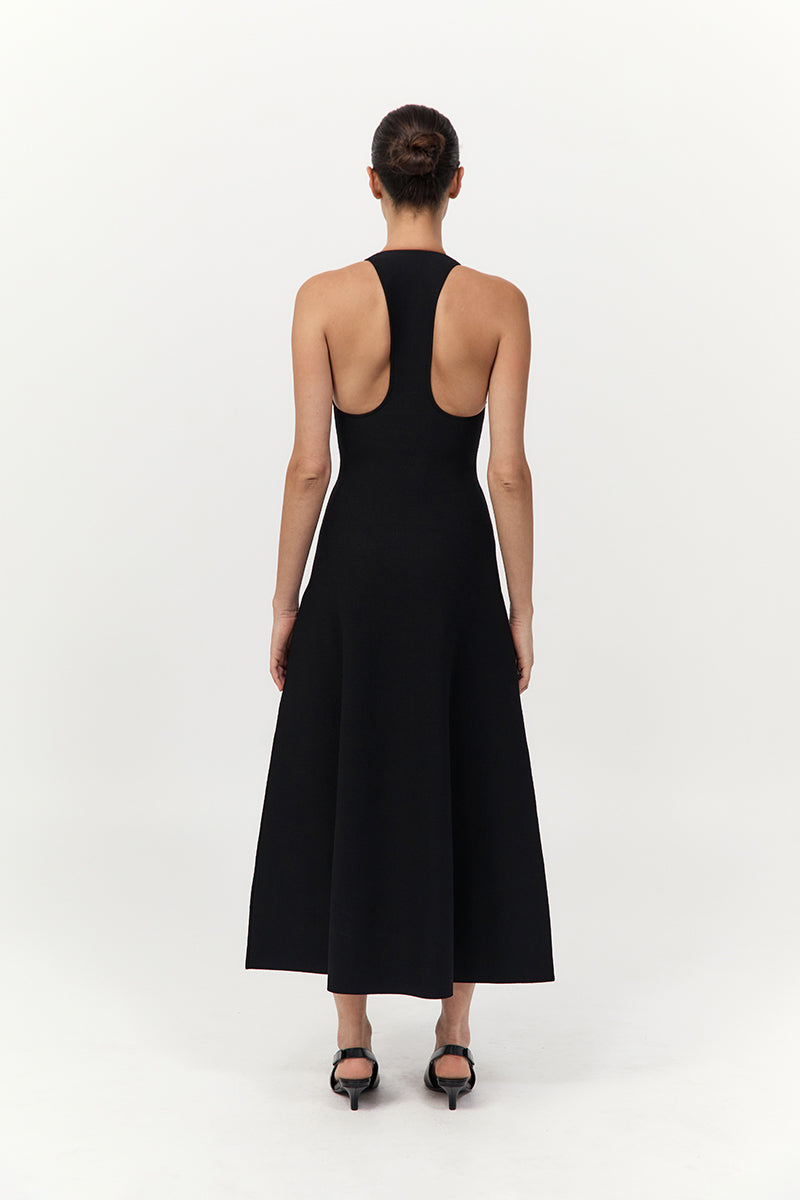 Sculpted Knit Dress - Black