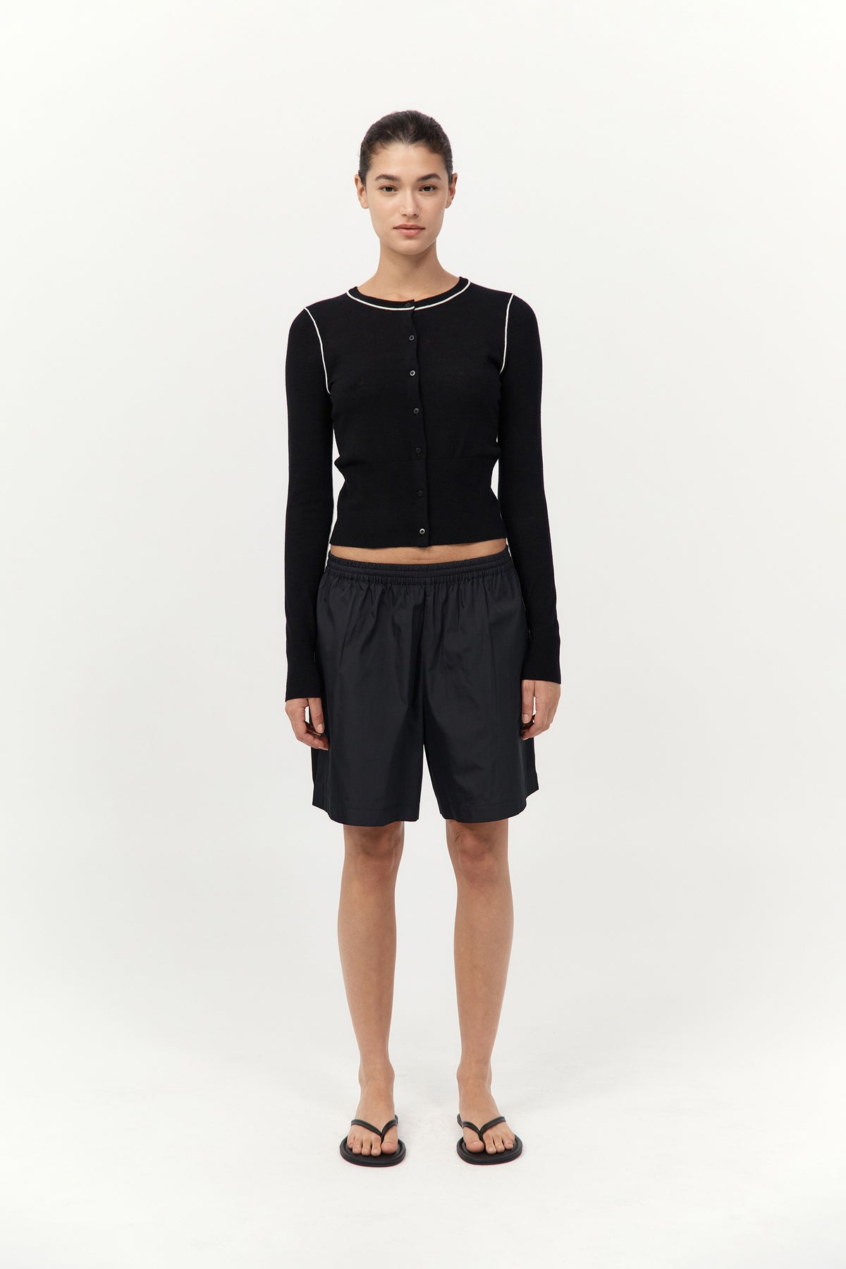 Paper Taffeta Short - Black / Black