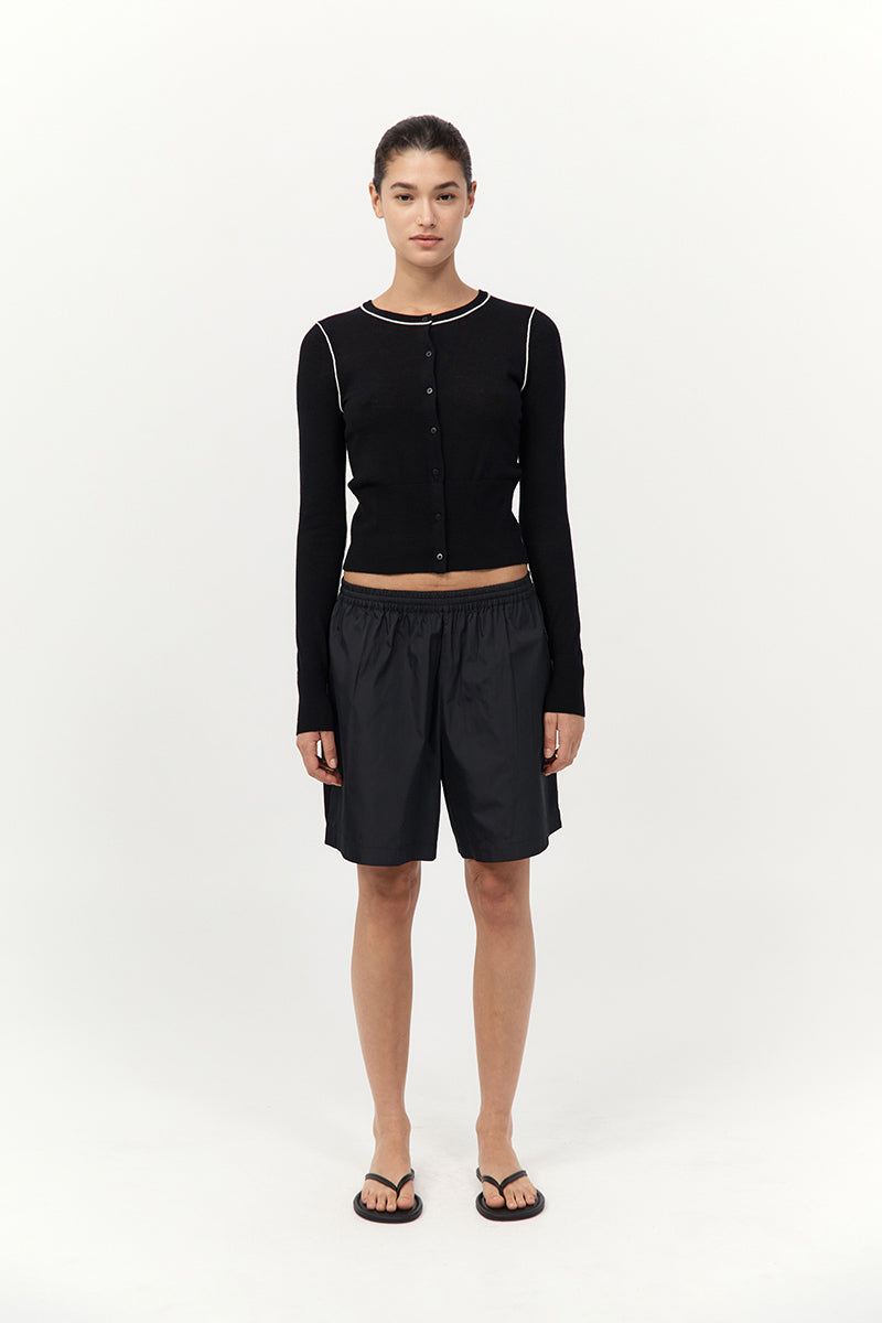 Paper Taffeta Short - Black / Black