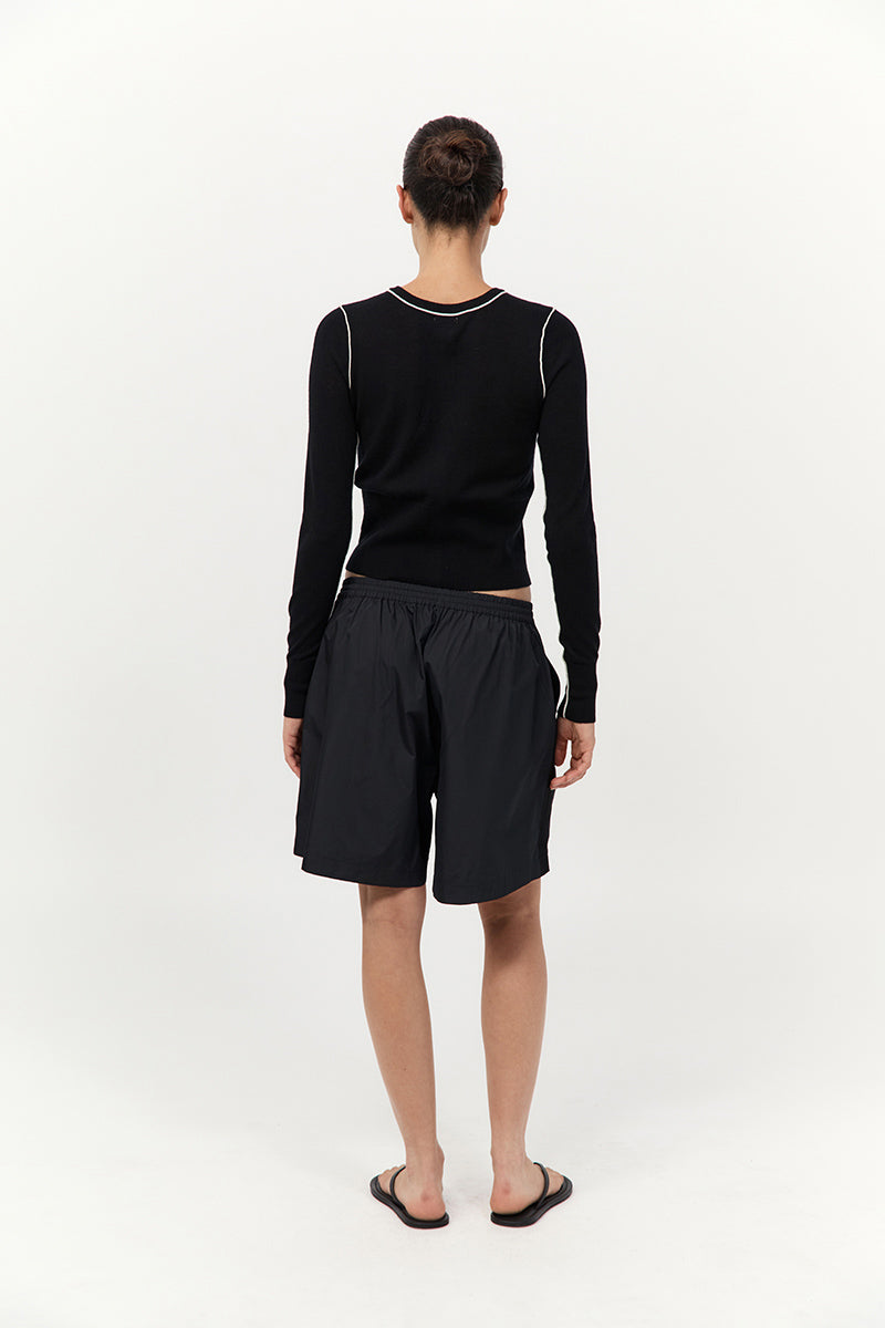Paper Taffeta Short - Black / Black