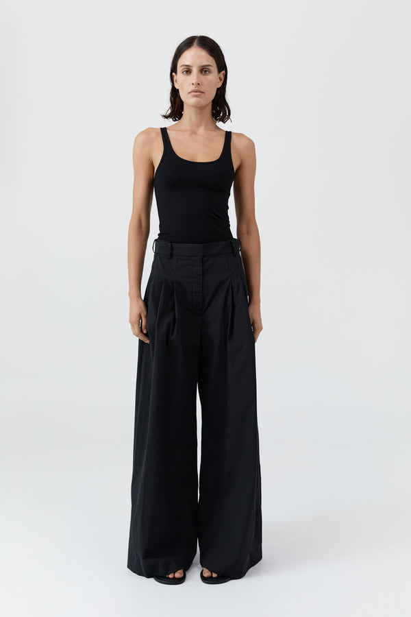 Adjustable Palazzo Pants - Black