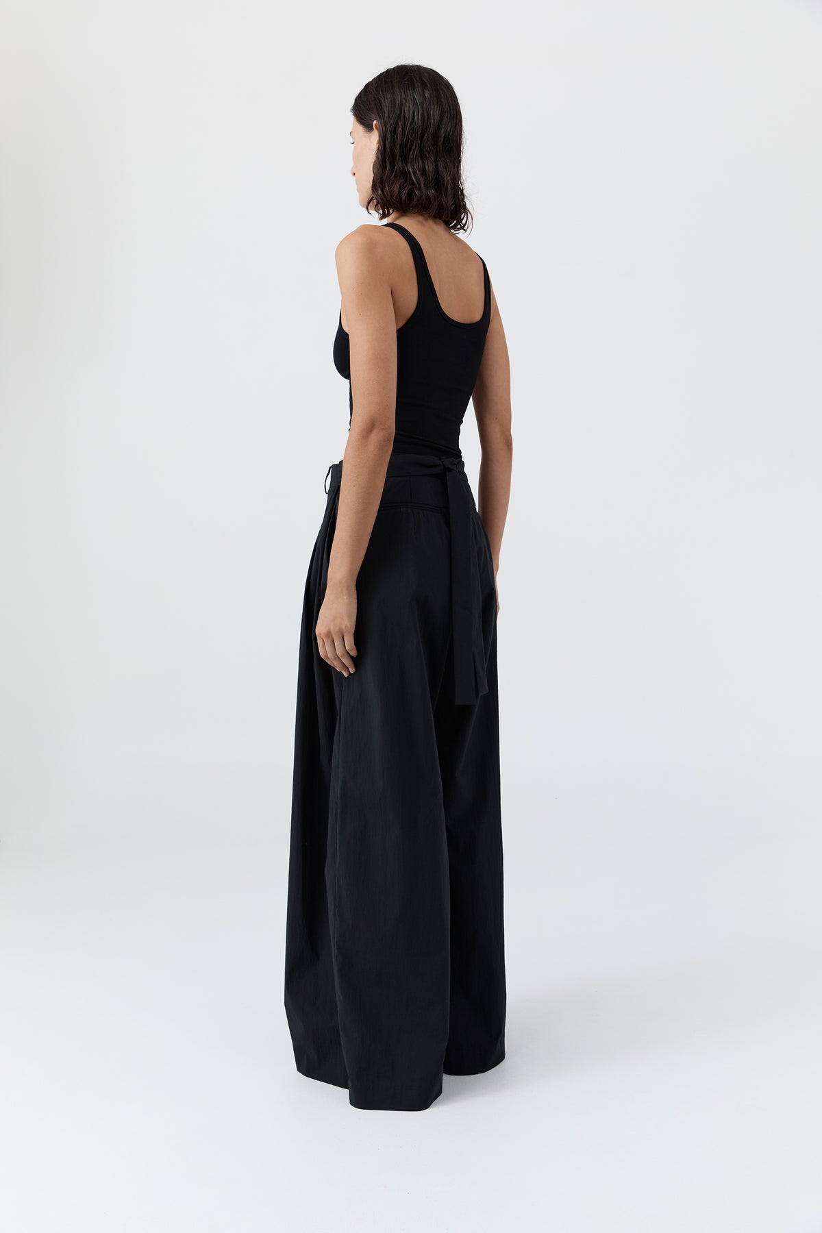 Adjustable Palazzo Pants - Black