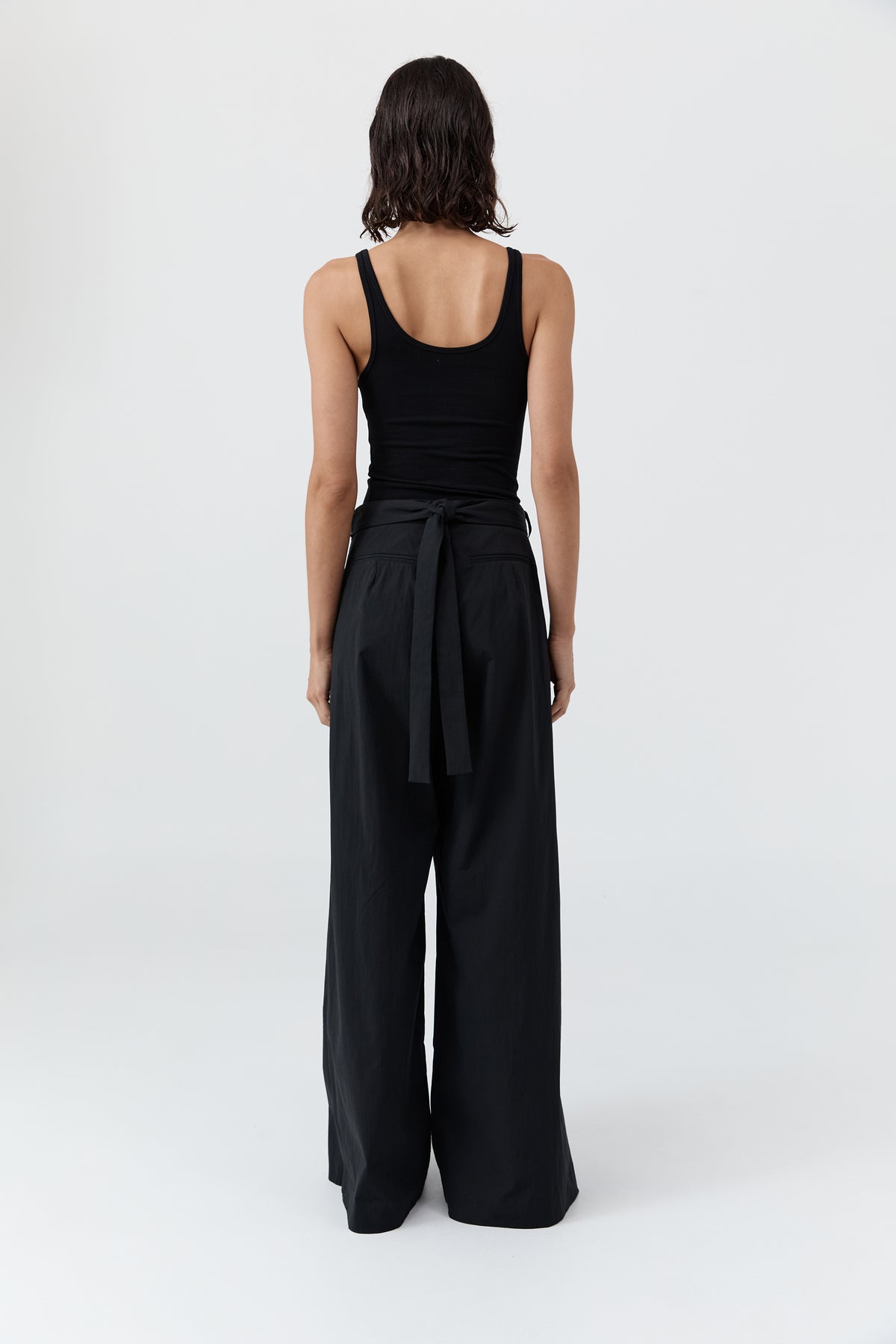Adjustable Palazzo Pants - Black