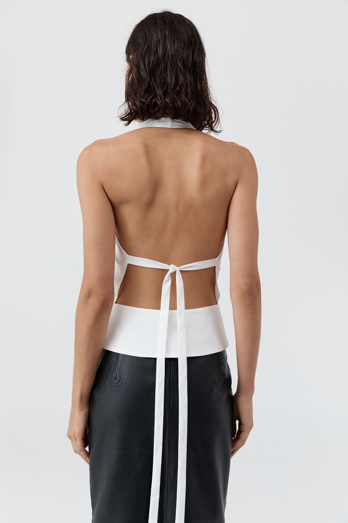 Halter Wrap Top - White
