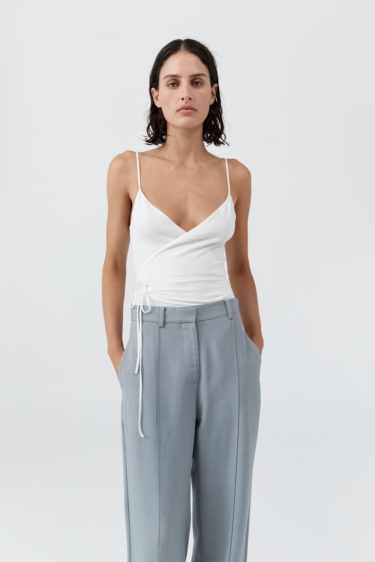 Ballerina Wrap Knit Top - Off White