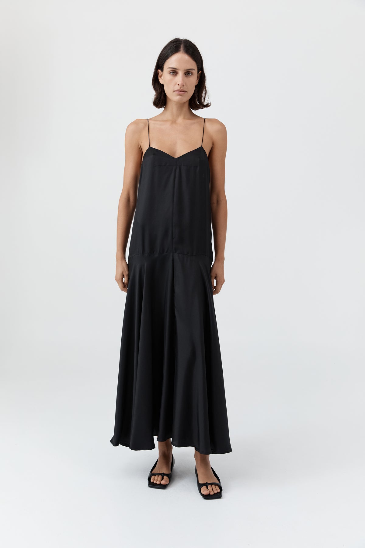 st agni silk dress St. Agni | Silk Drape Dress