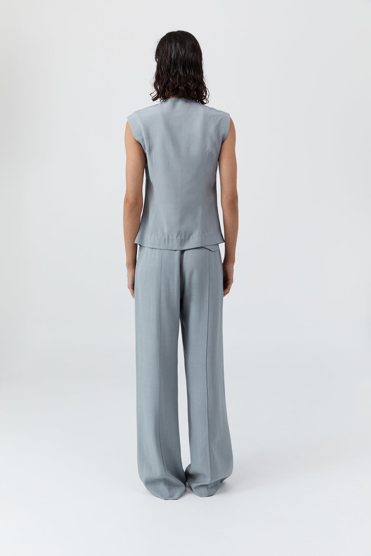 Minimal Tailored Vest - Mist