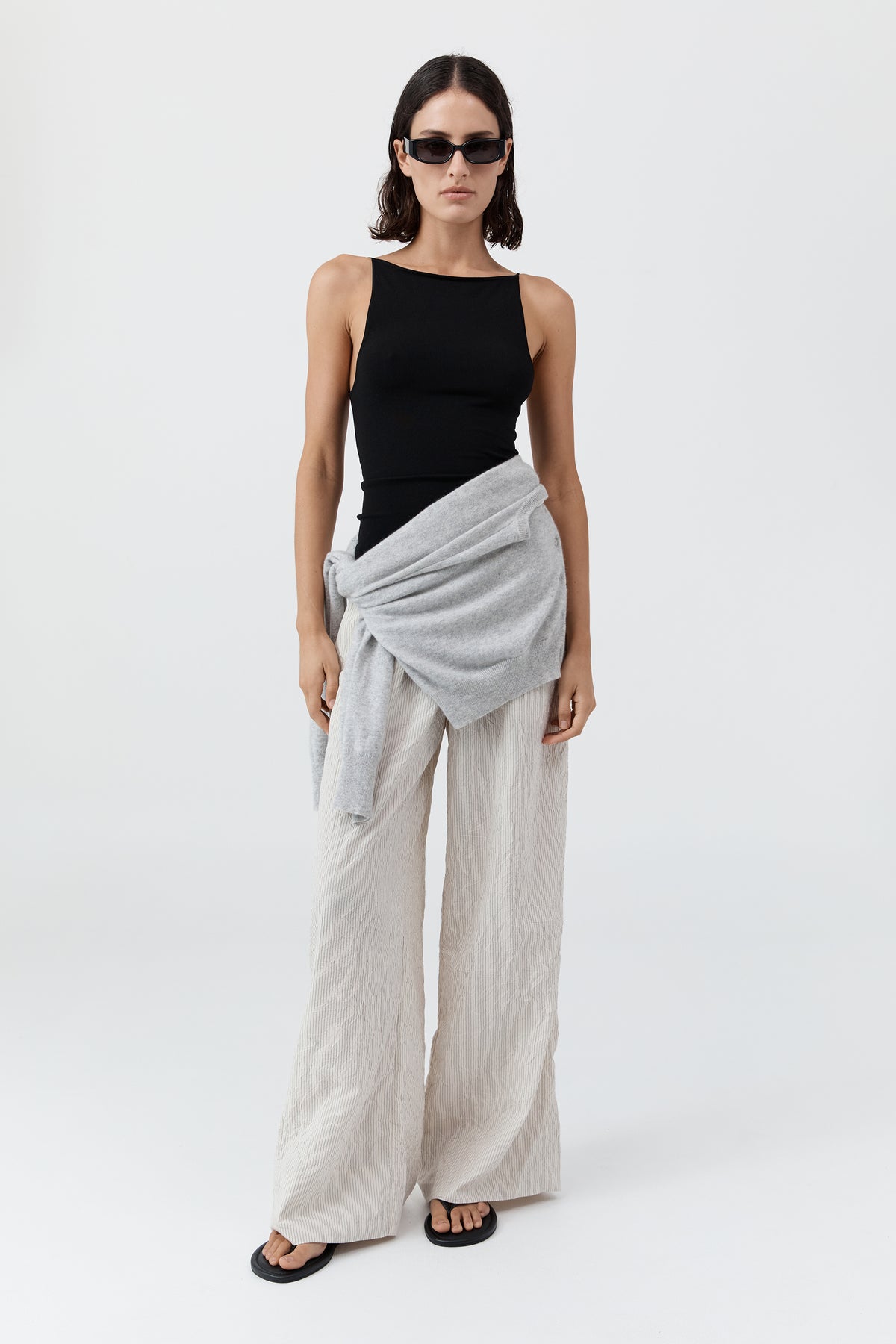 Square Neck Top - Black