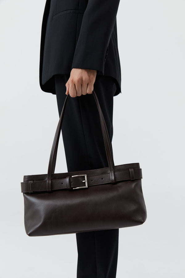 PRE-ORDER: Belt Detail Baguette - Coffee