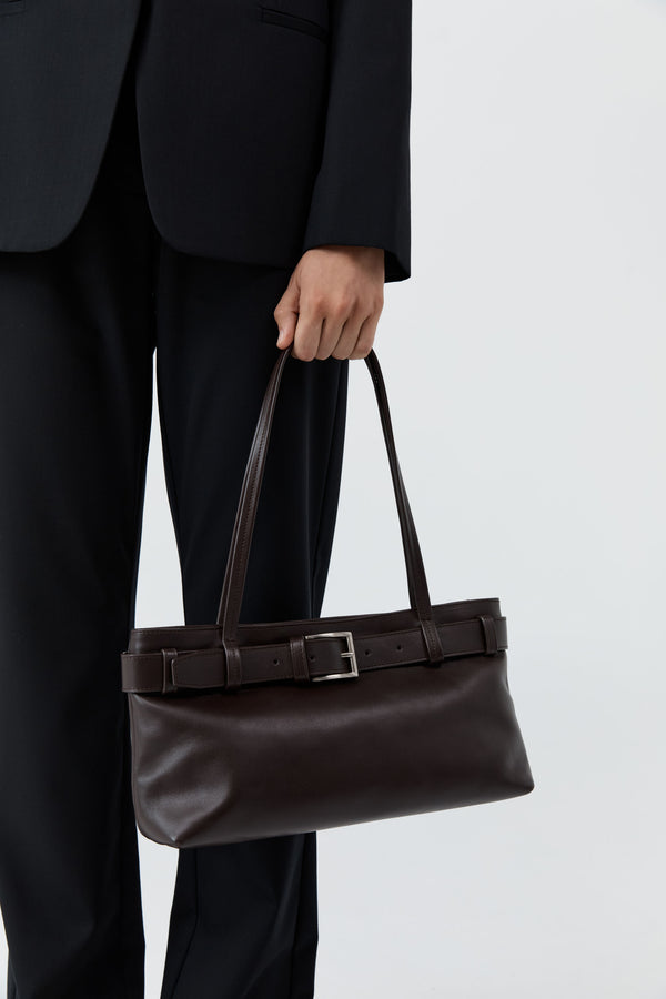 PRE-ORDER: Belt Detail Baguette - Coffee