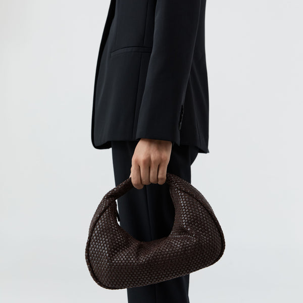 St. Agni | Lattice Weave Bon Bon Bag - Coffee