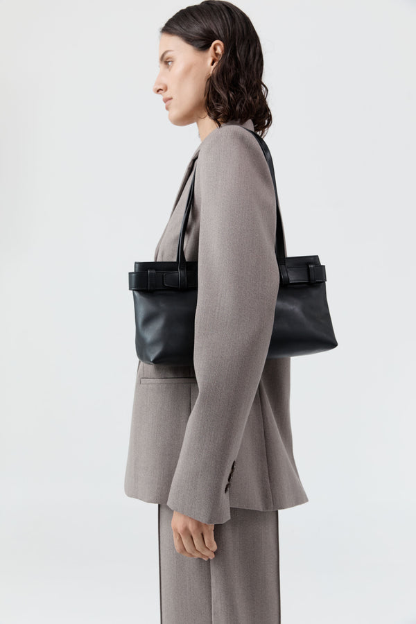 PRE-ORDER: Belt Detail Baguette - Black