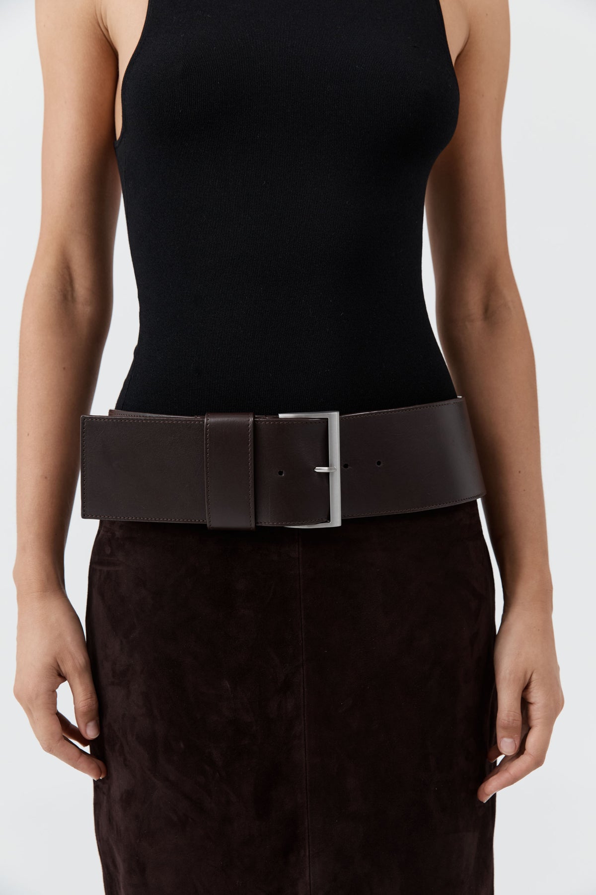 PRE-ORDER: Wide Classic Belt - Coffee