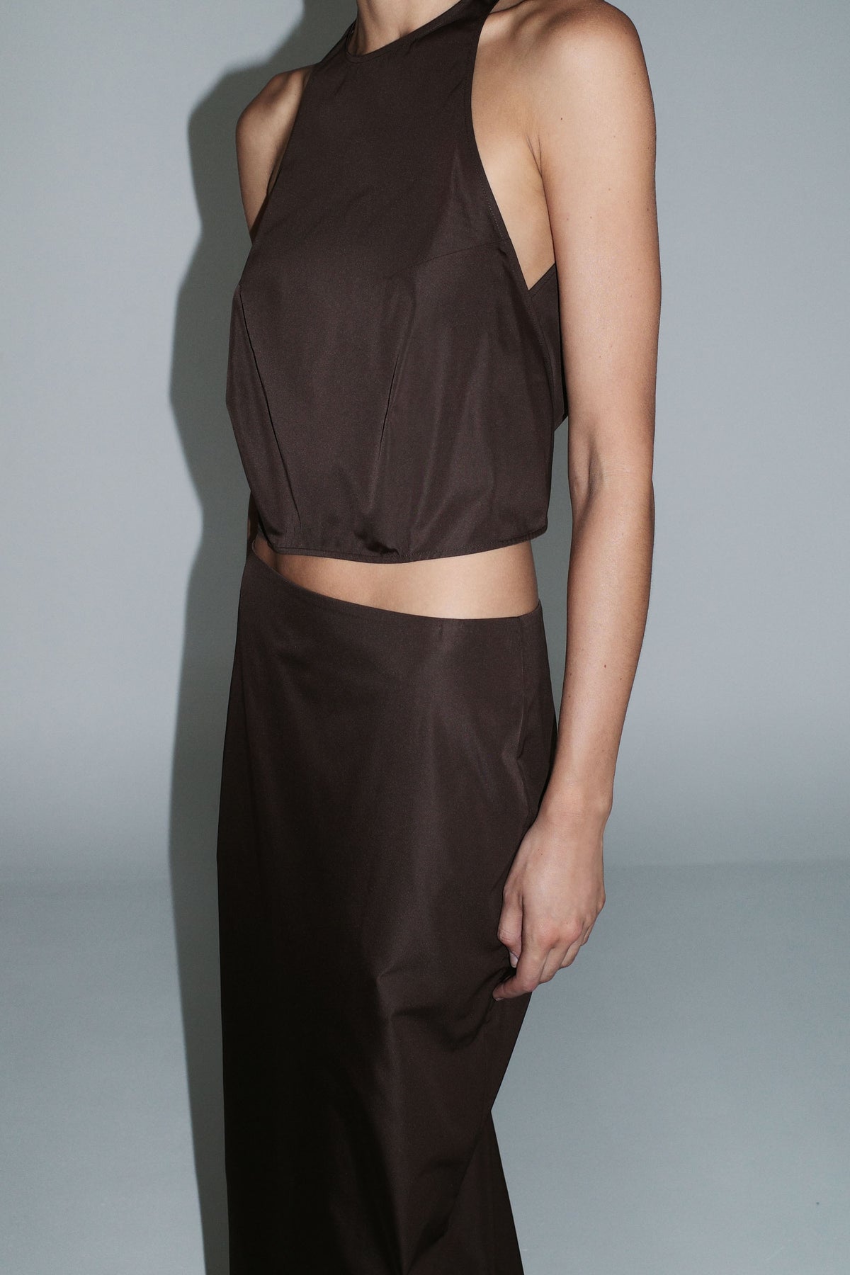 Paper Taffeta Cocoon Top - Mocha