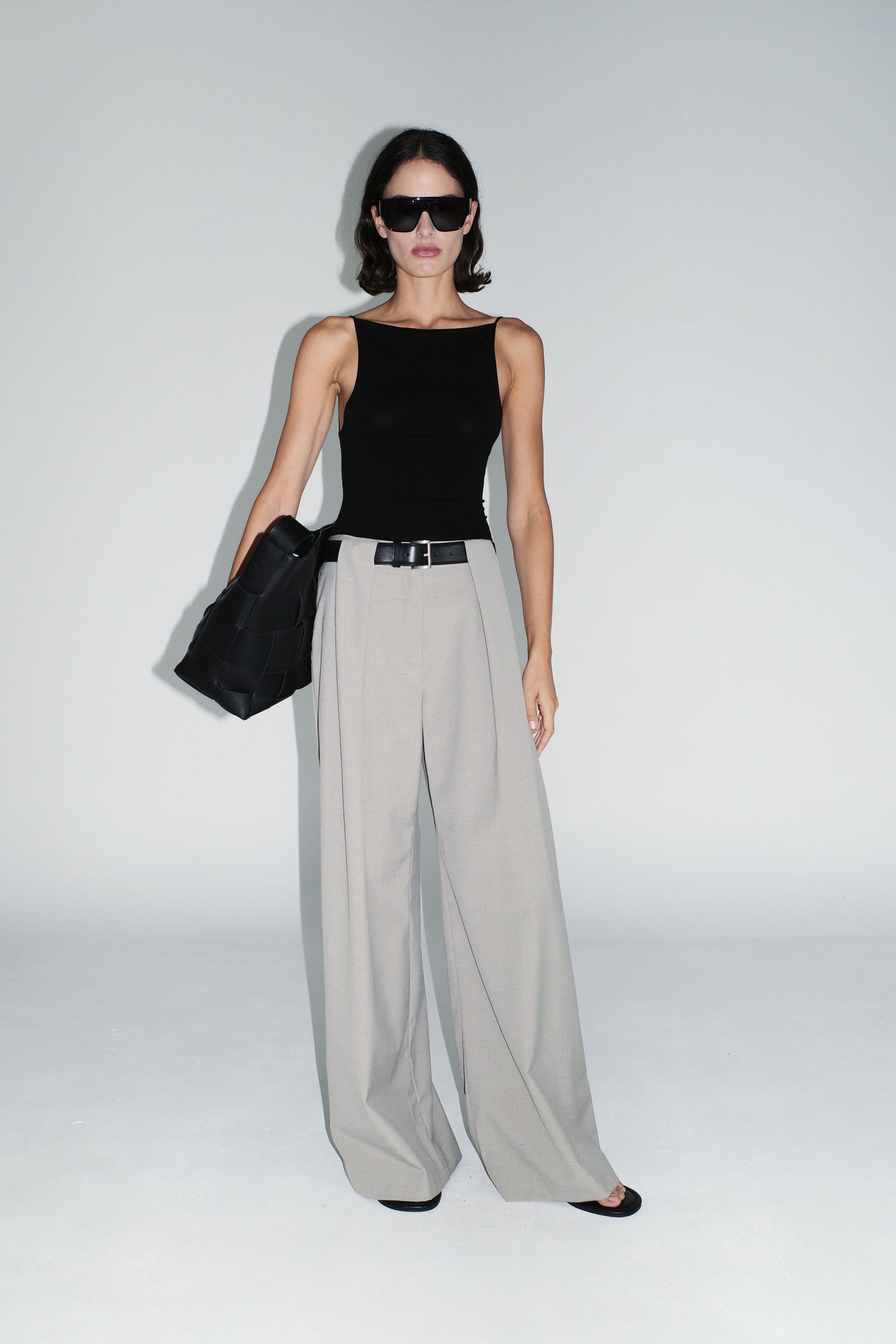 Square Neck Top - Black