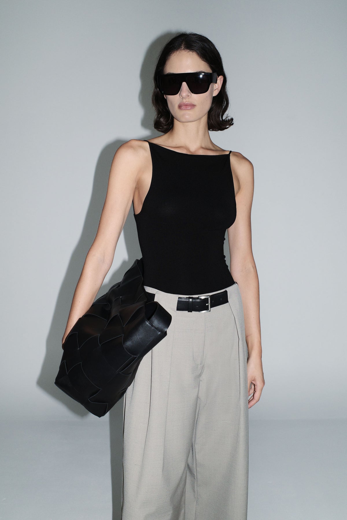 Square Neck Top - Black