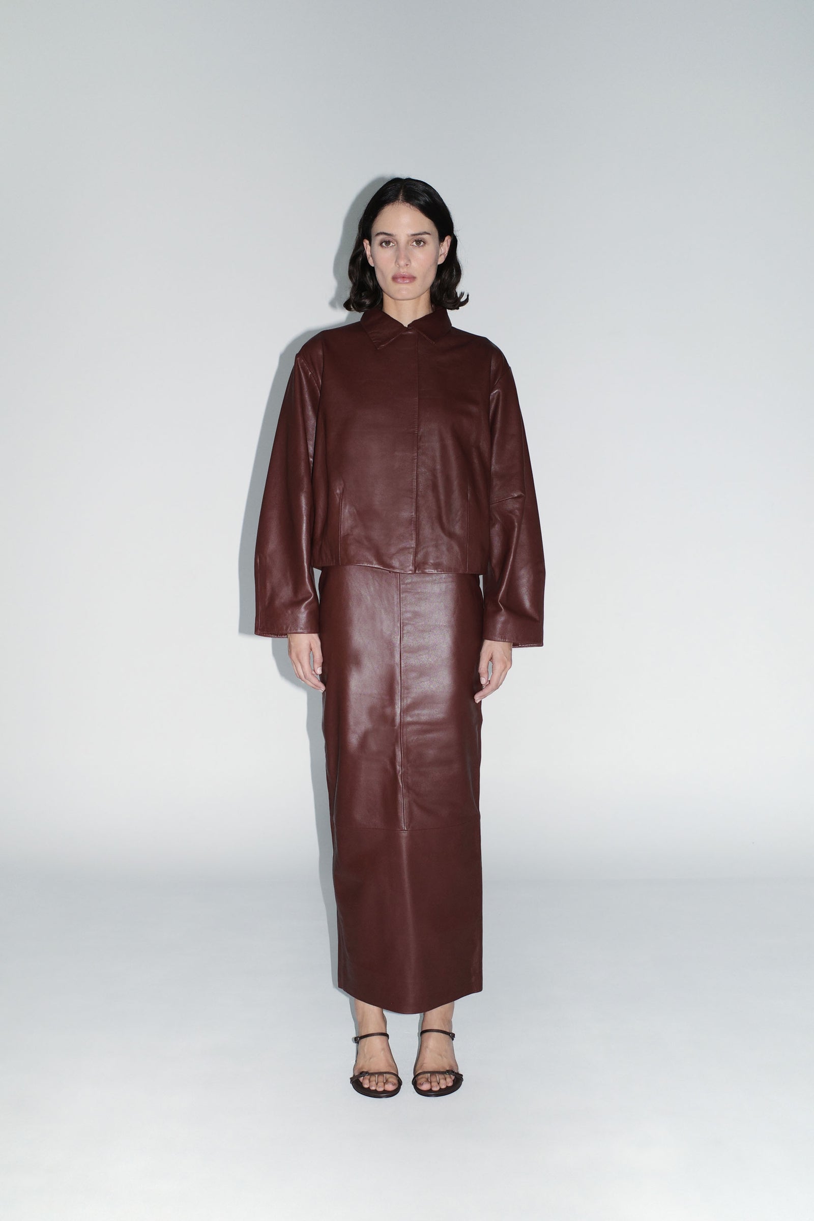 PRE-ORDER: Cocoon Leather Jacket - Rum
