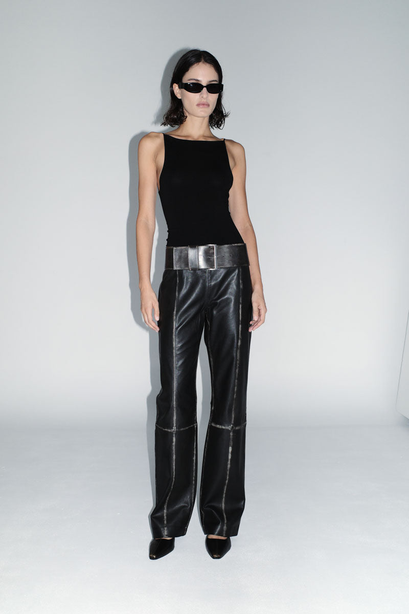 PRE-ORDER: Brushed Wide Classic Belt - Black