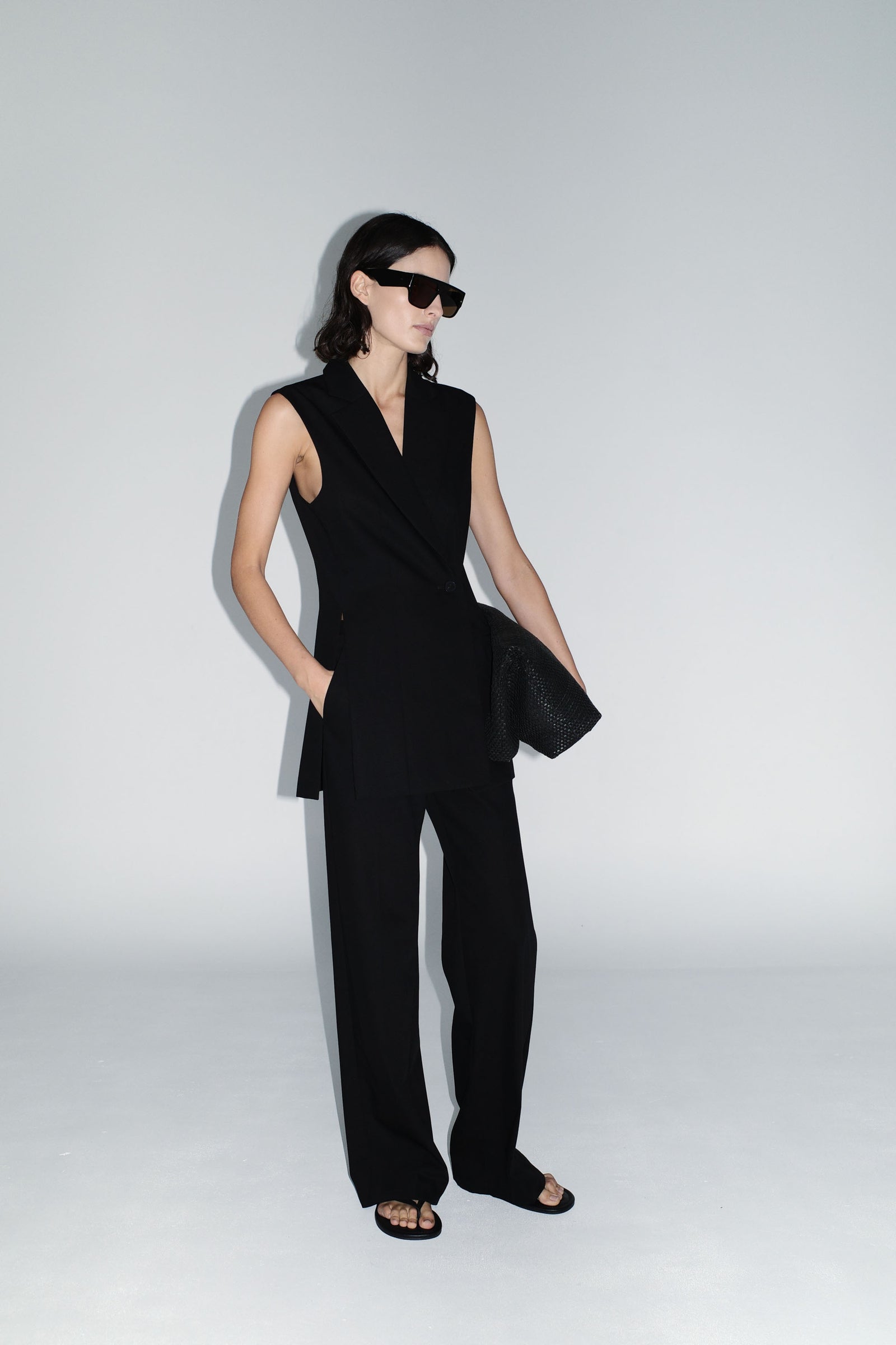 Fine Band Carter Trouser - Black