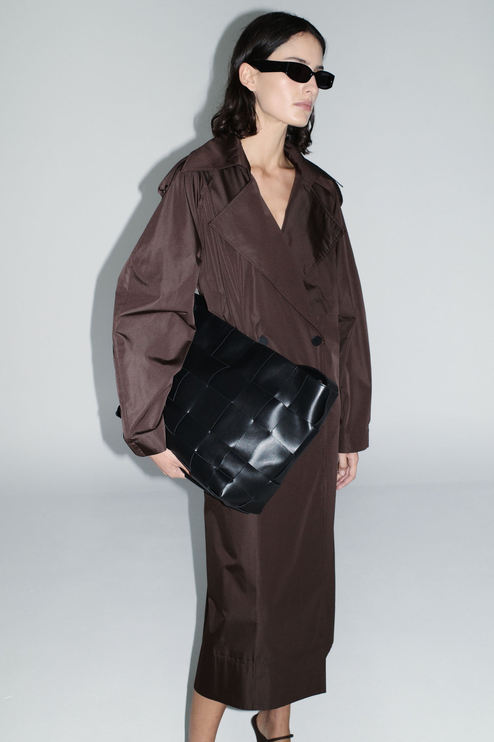 Woven Large Tote - Black