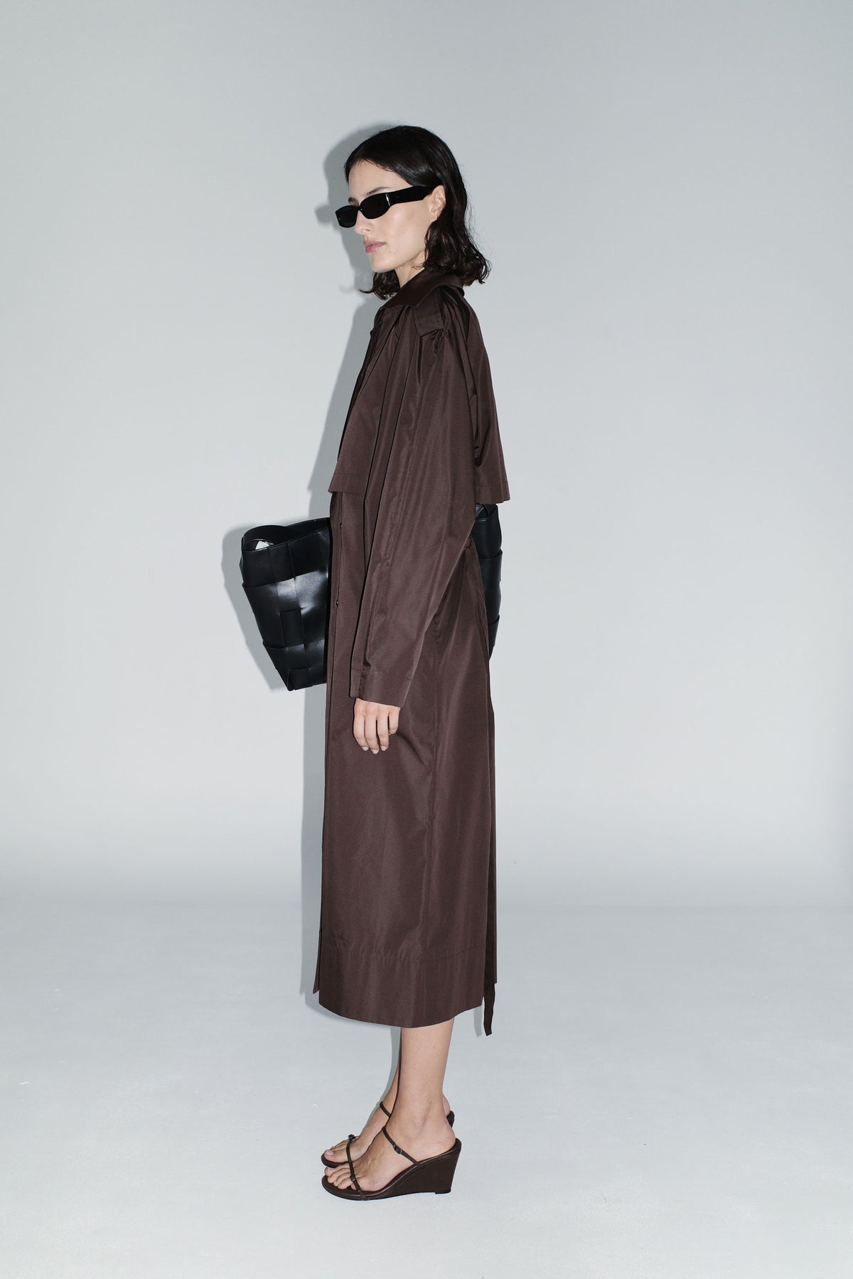 Paper Taffeta Relaxed Trench - Mocha