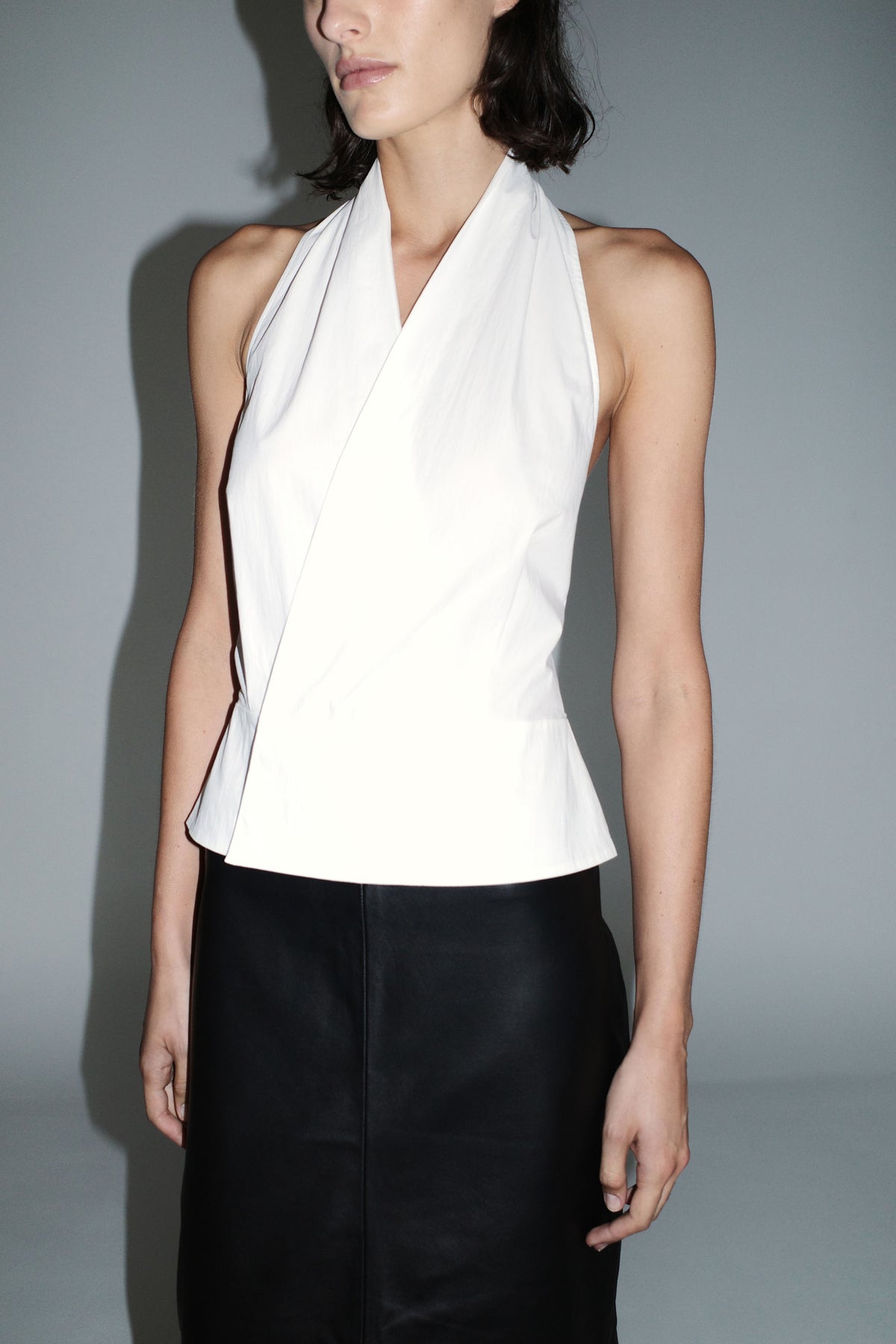 Halter Wrap Top - White