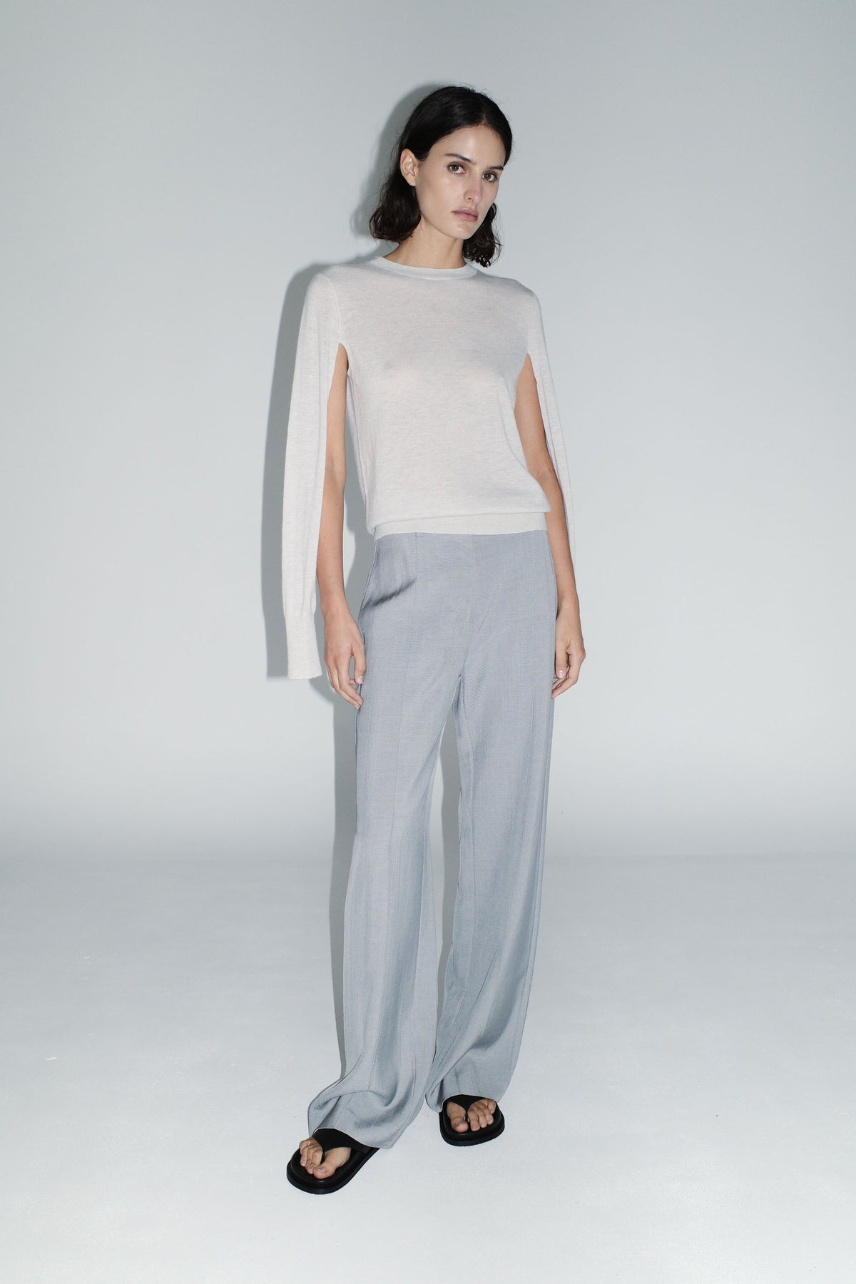 Classic Pintuck Pants - Mist