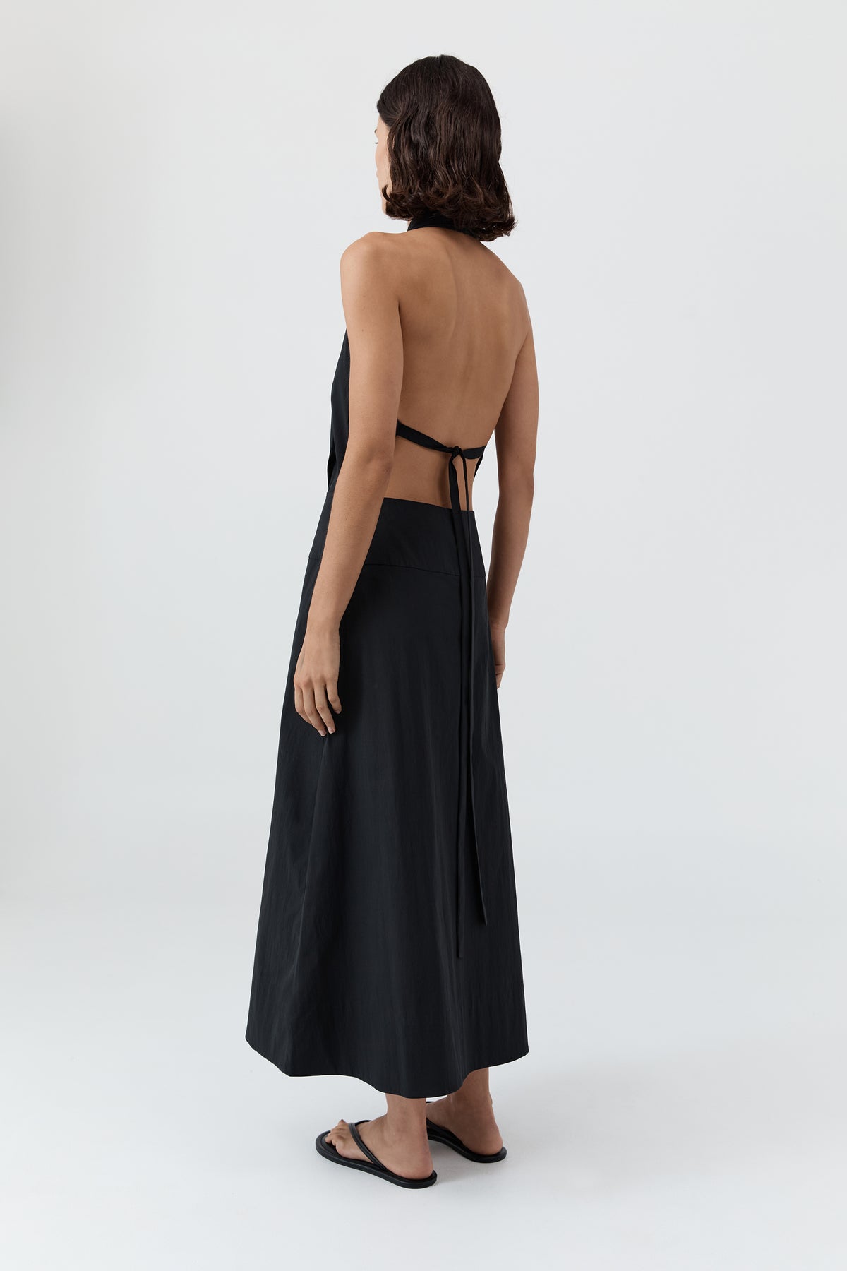 Halter Wrap Dress - Black
