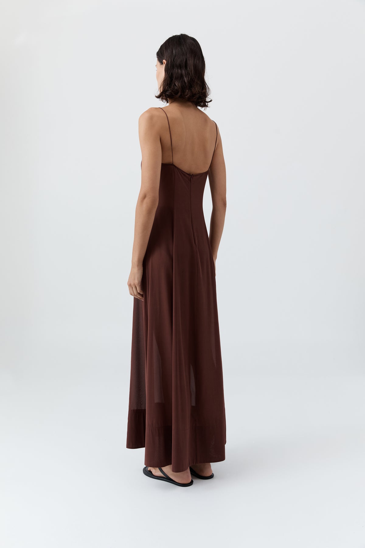 St. Agni | Sheer Silk Slip Dress - Liqueur St. Agni | Sheer Silk Slip Dress - Liqueur