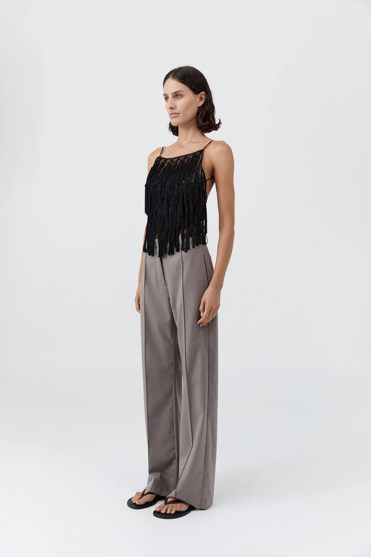 Tassel Tie Top - Black