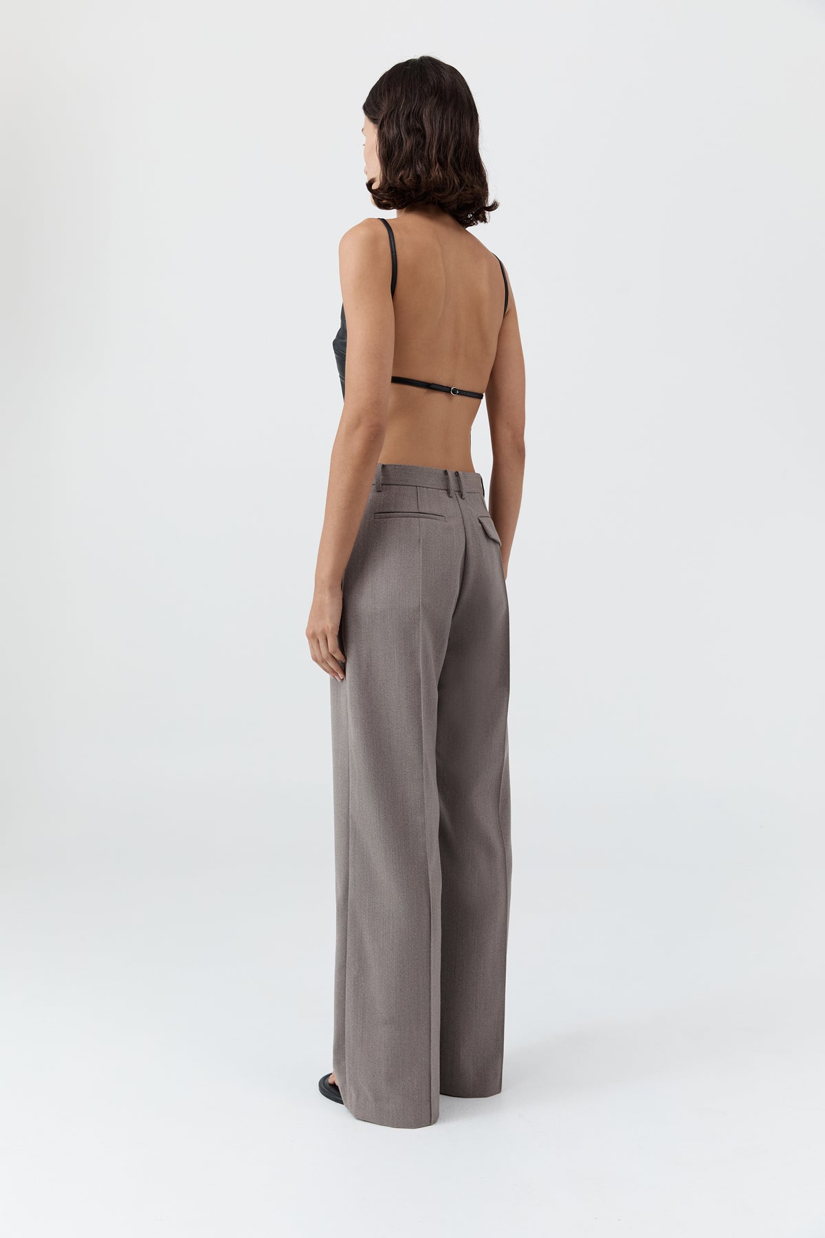 PRE-ORDER: Leather Square Neck Top - Black