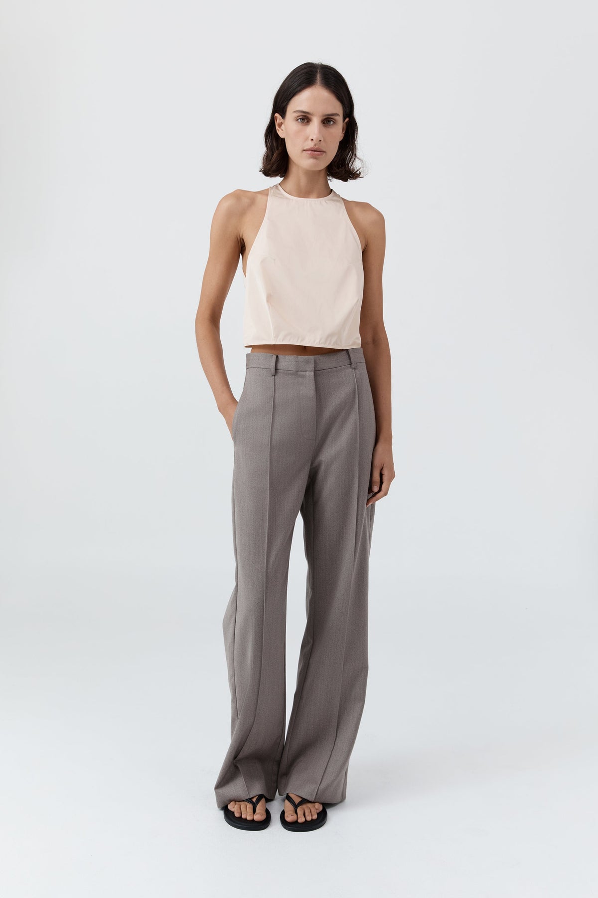 Paper Taffeta Cocoon Top - Pink Salt