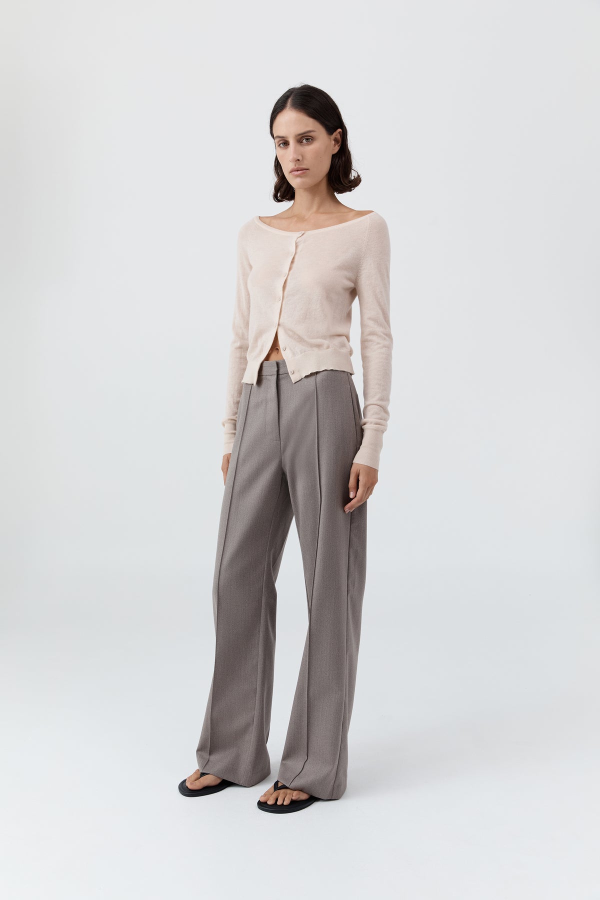 Merino Wool Ballet Cardigan - Powder