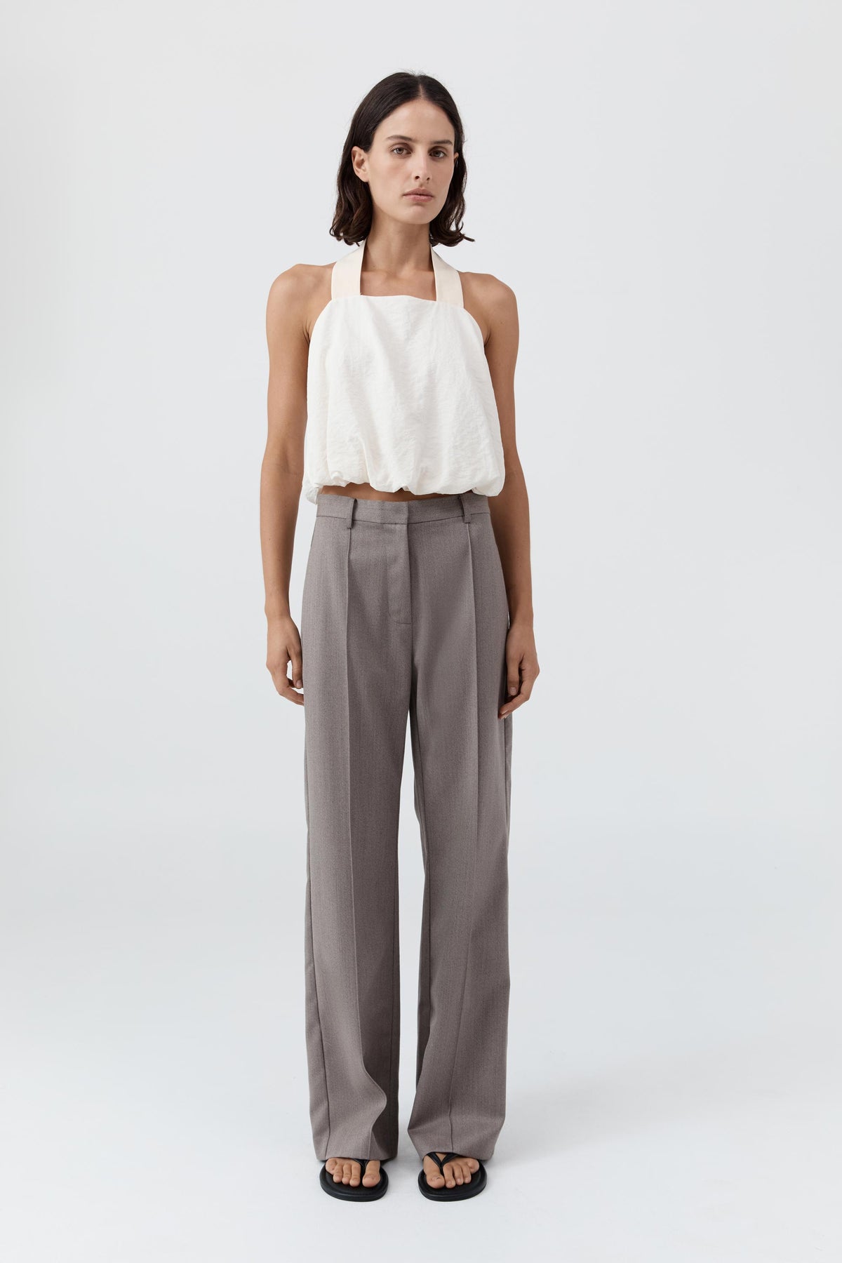 Cloud Twist Halter Top - Off White