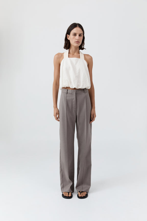 Cloud Twist Halter Top - Off White