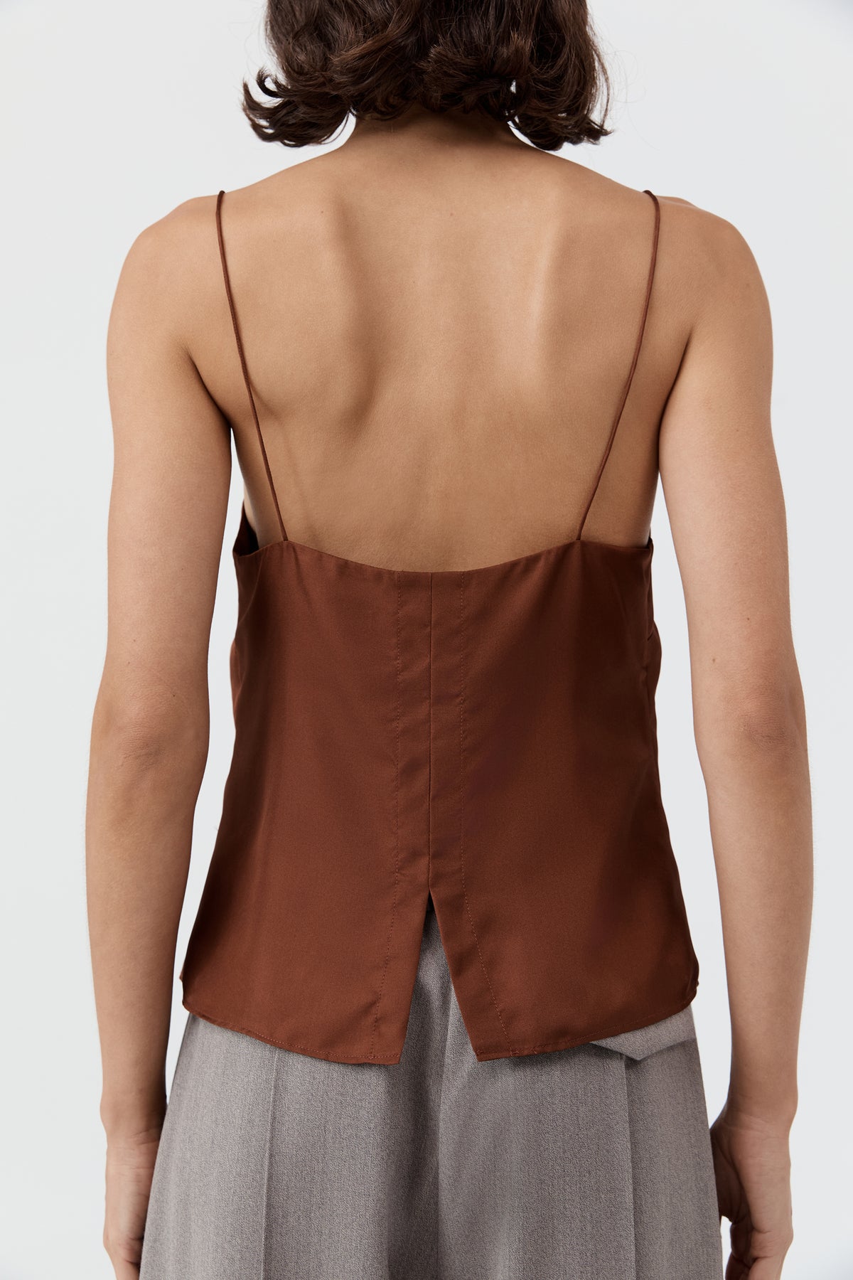 90s Silk Twill Cami - Brick