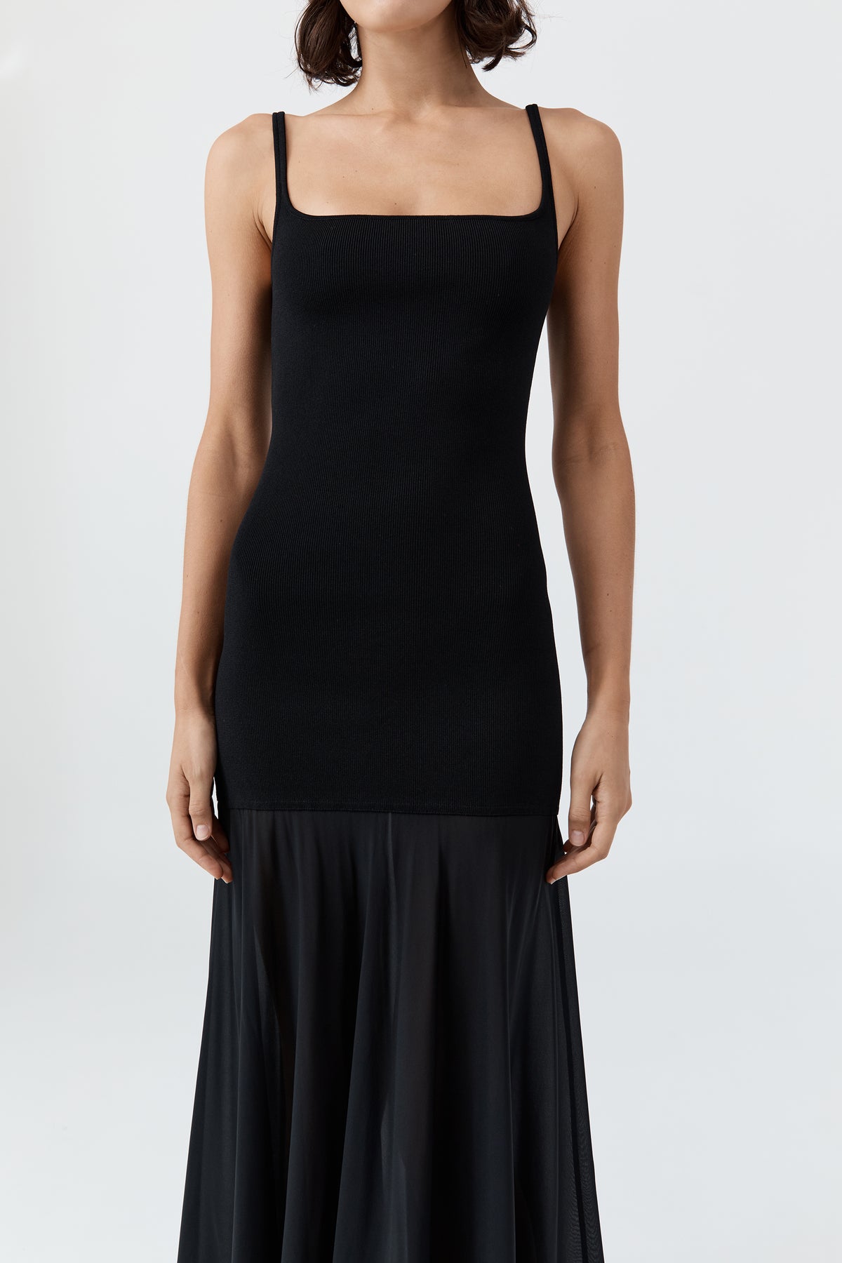 st agni mesh dress ST.AGNI Recycled Mesh Tuck Back Maxi Dress St. Agni