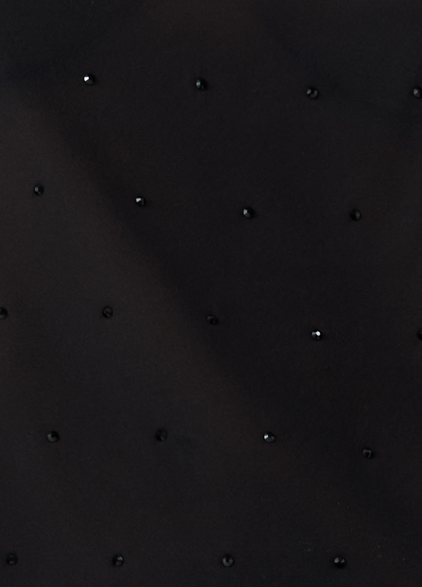 Silk Glass Beaded Skirt - Black