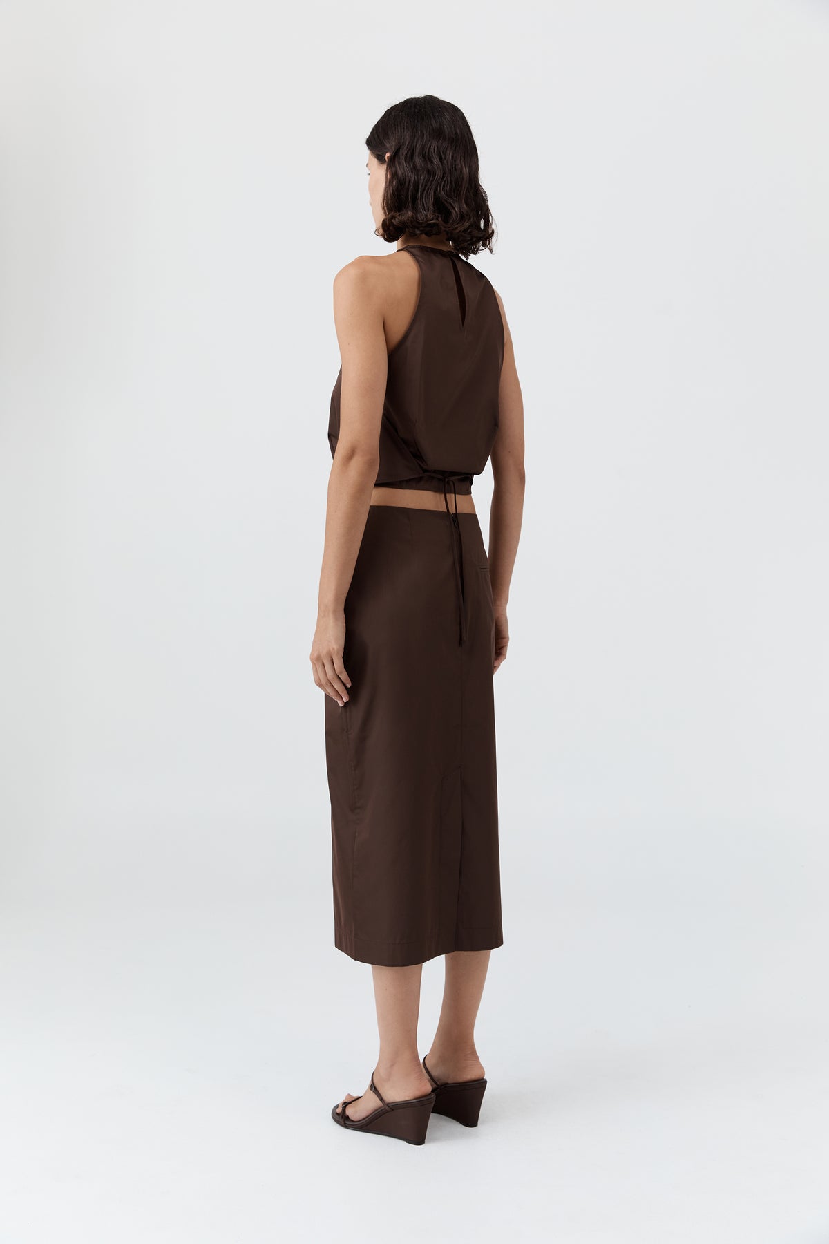 Paper Taffeta Cocoon Top - Mocha