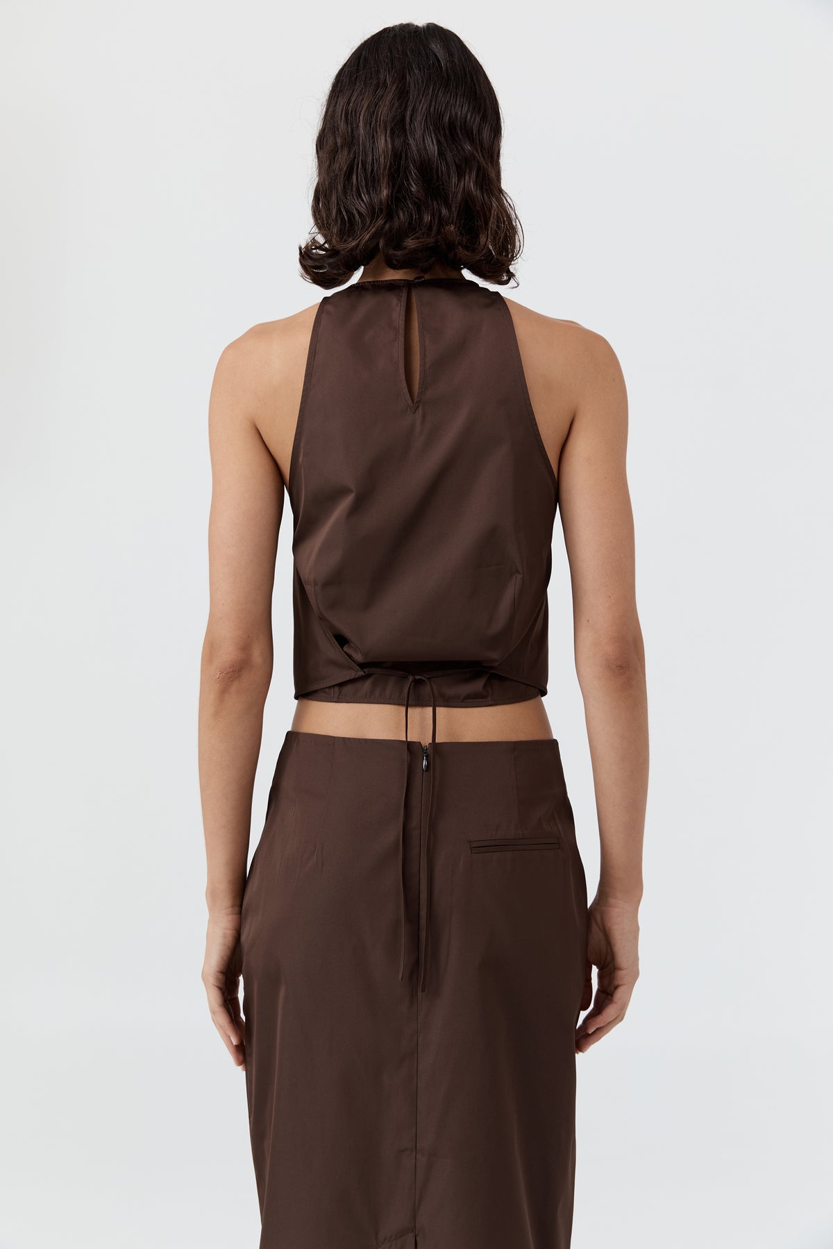Paper Taffeta Cocoon Top - Mocha