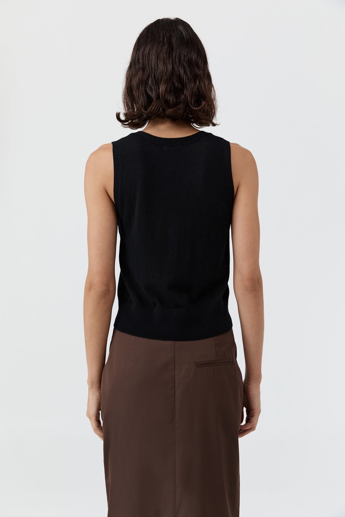 Merino Wool Oupa Vest - Black