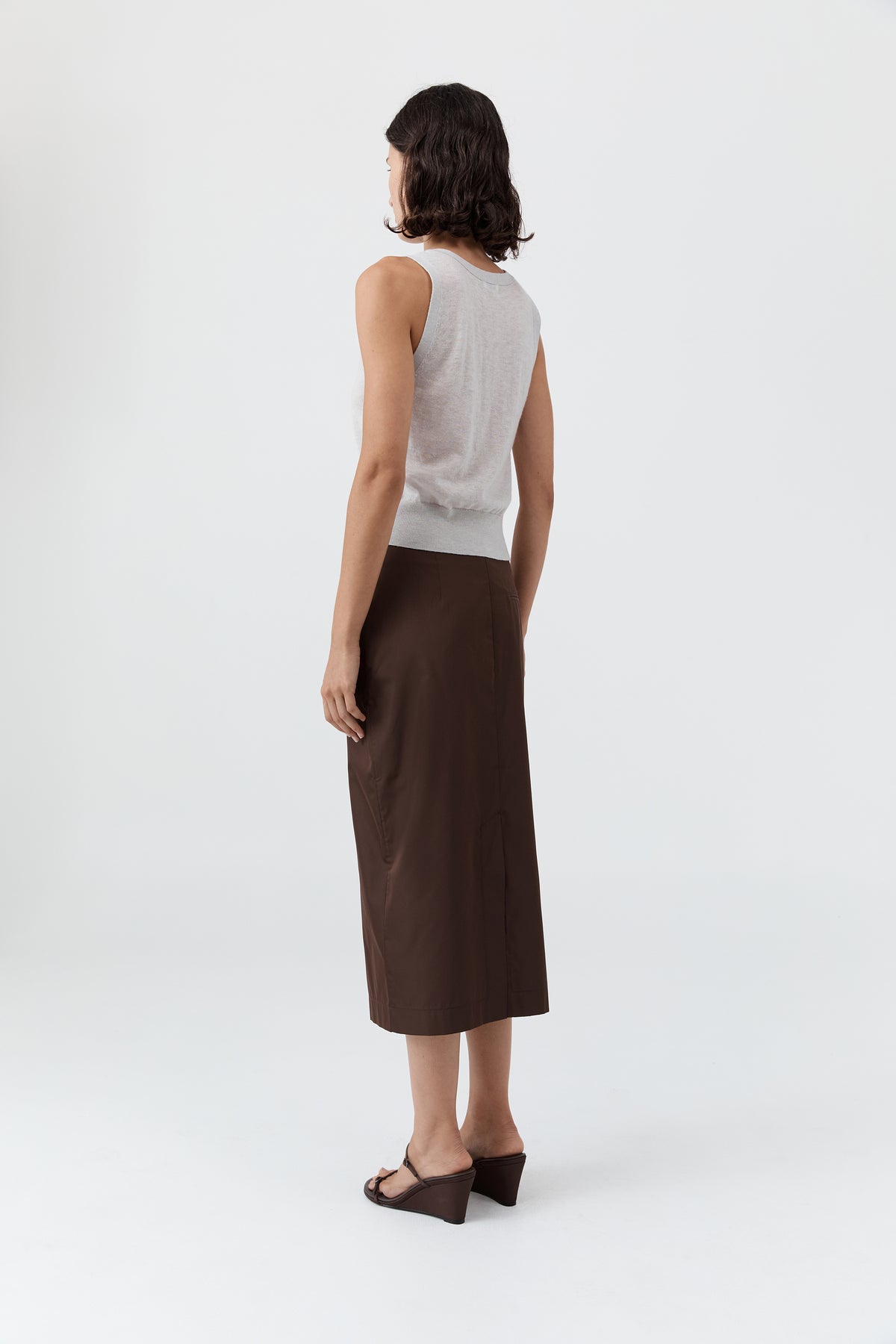 Merino Wool Oupa Vest - Light Grey Marle