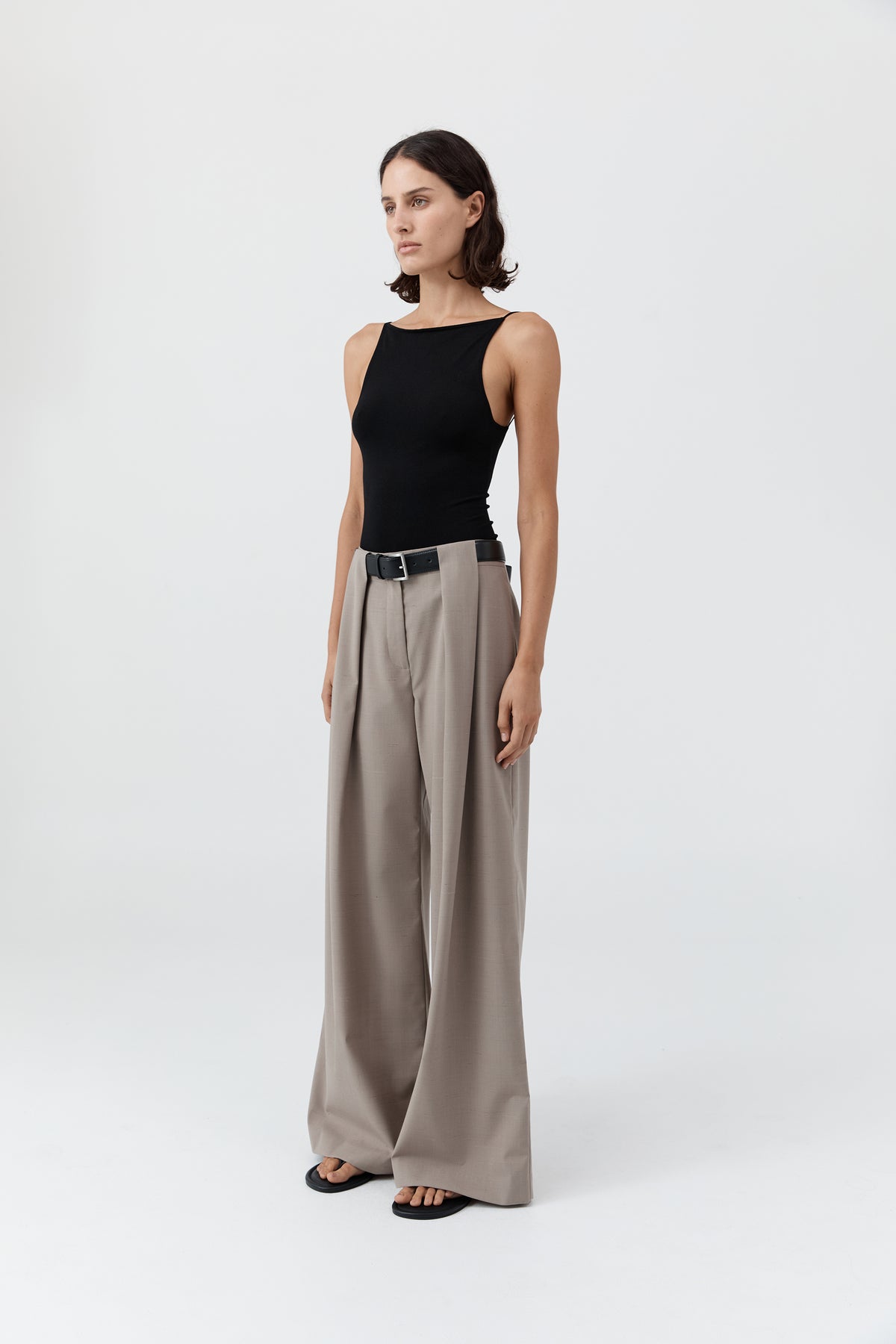 Square Neck Top - Black