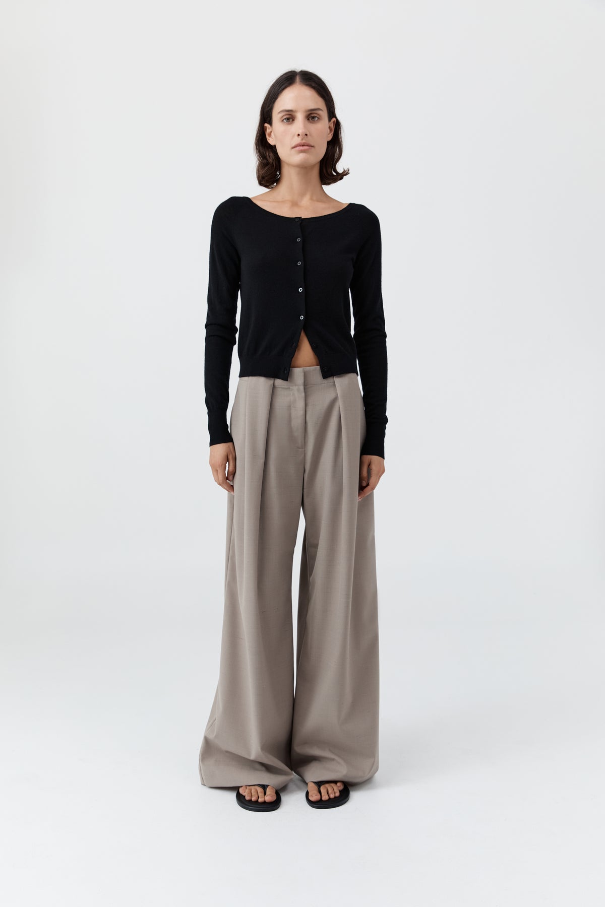Merino Wool Ballet Cardigan - Black