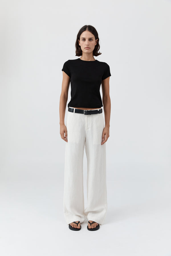 Fine Band Carter Trouser - Off White