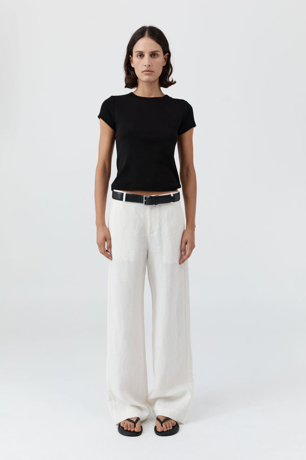 Fine Band Carter Trouser - Off White