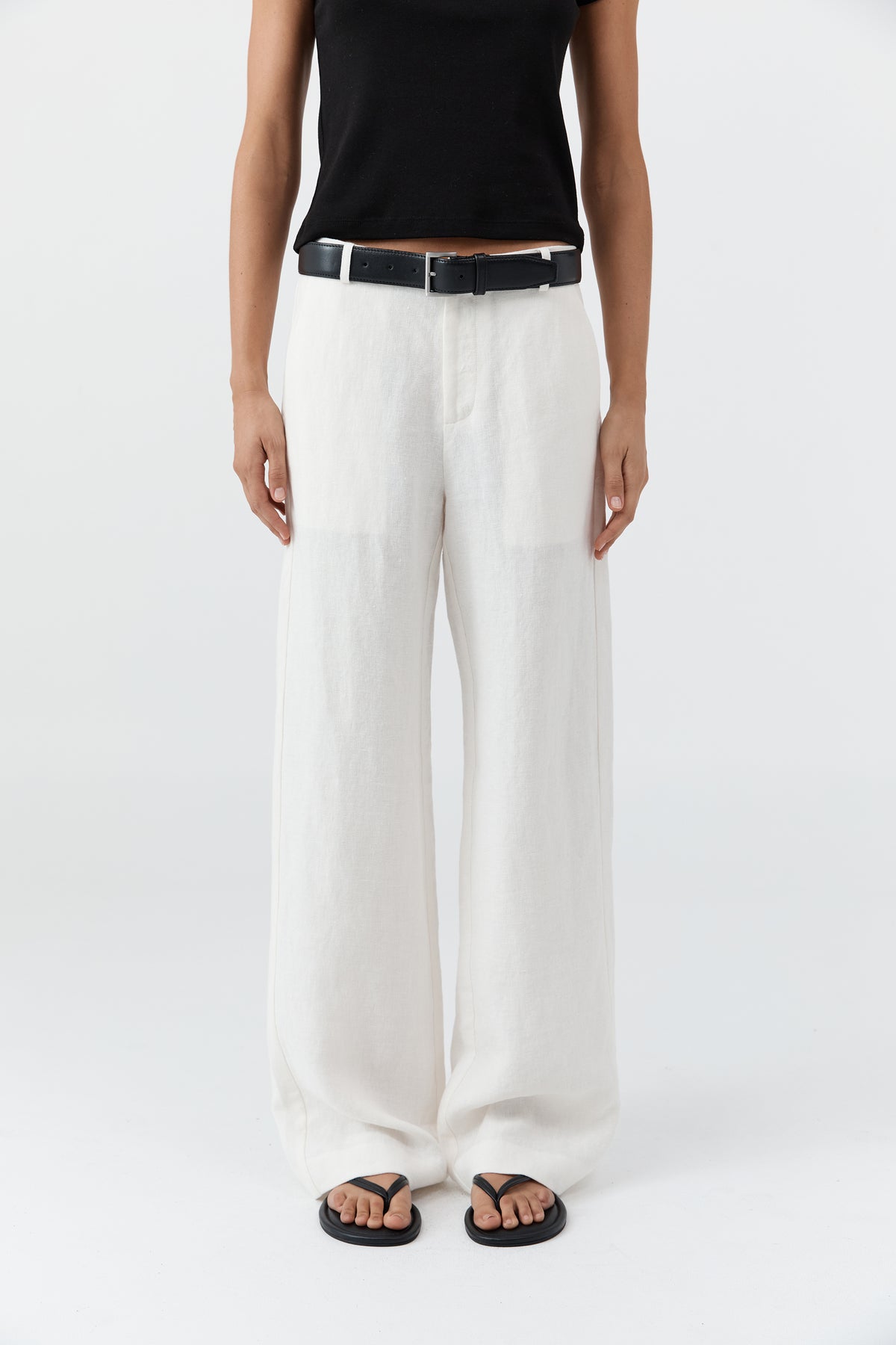 Fine Band Carter Trouser - Off White
