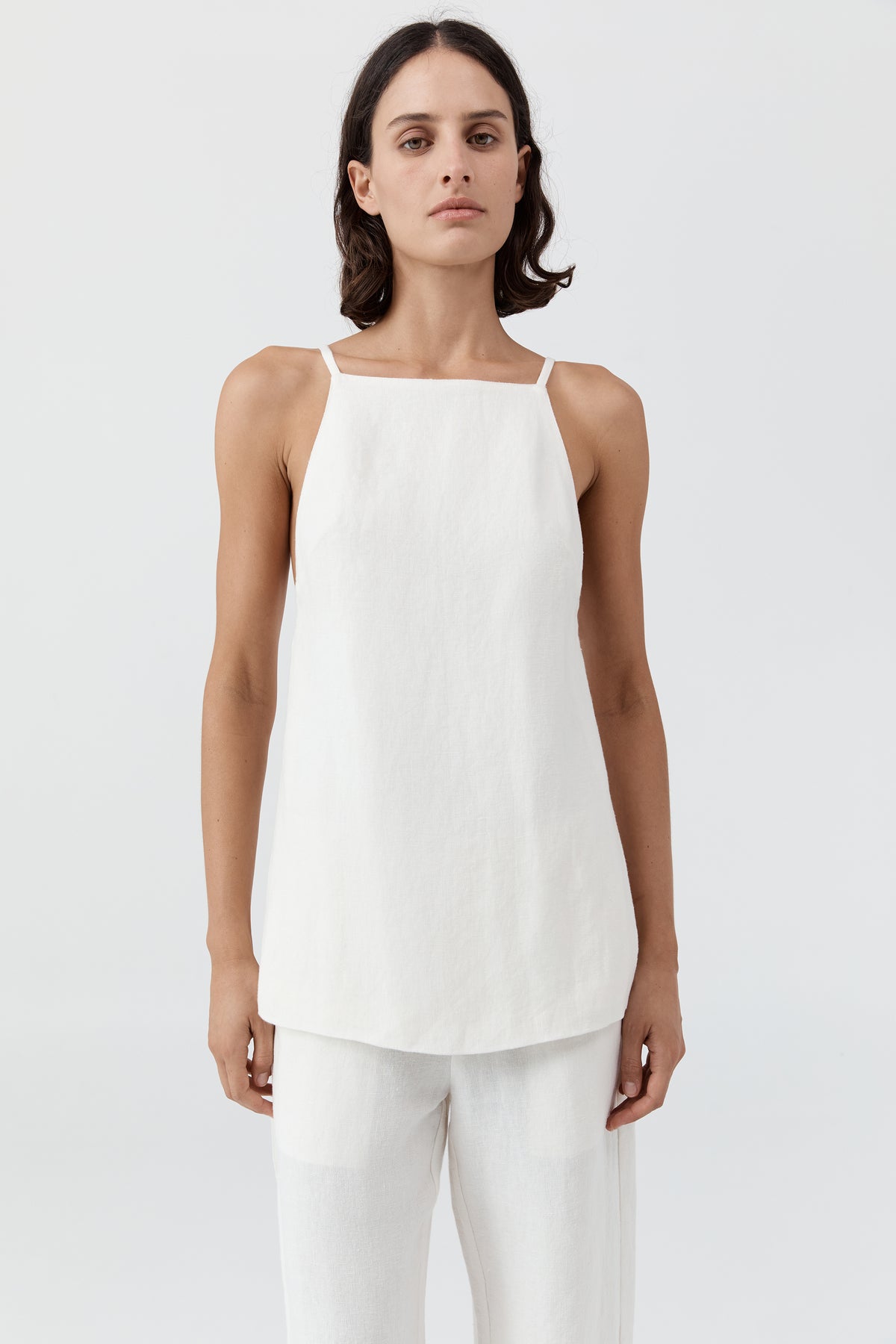 Belted Side Detail Top - Off White