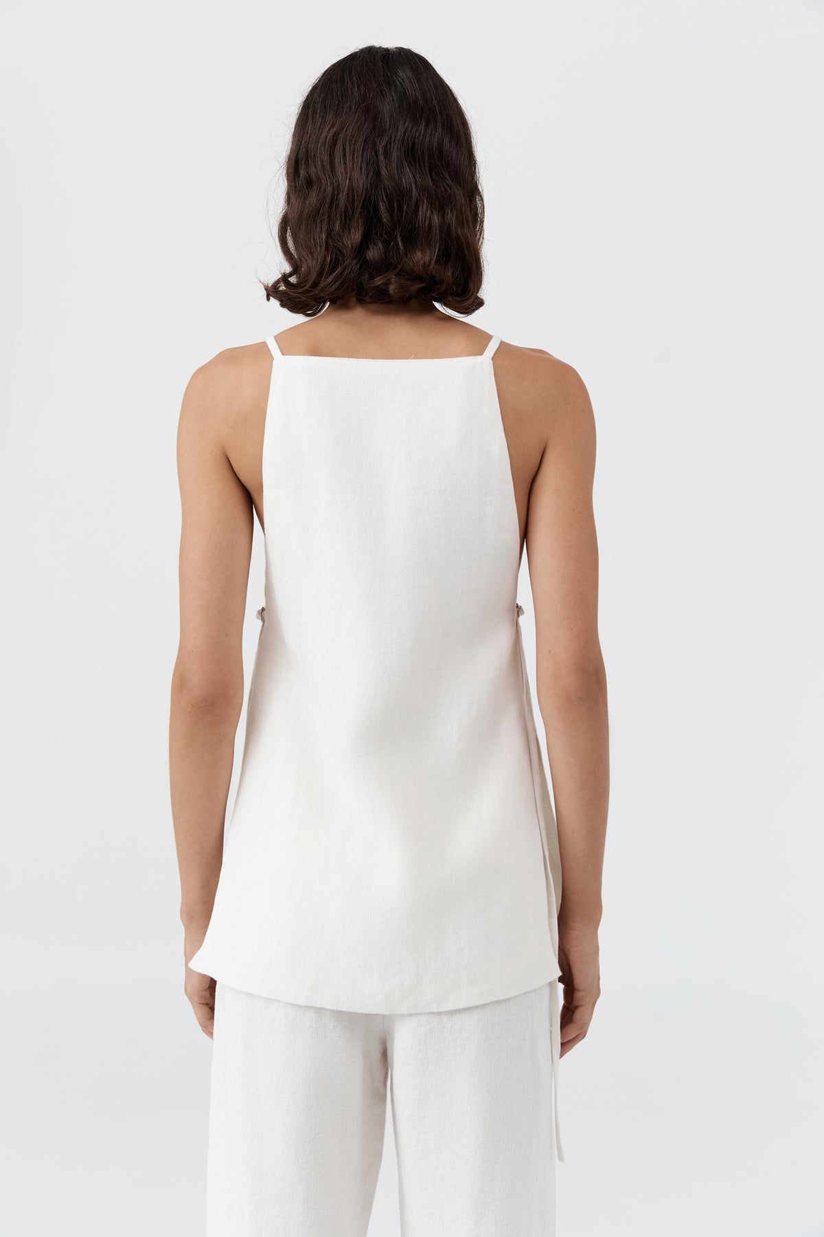 Belted Side Detail Top - Off White